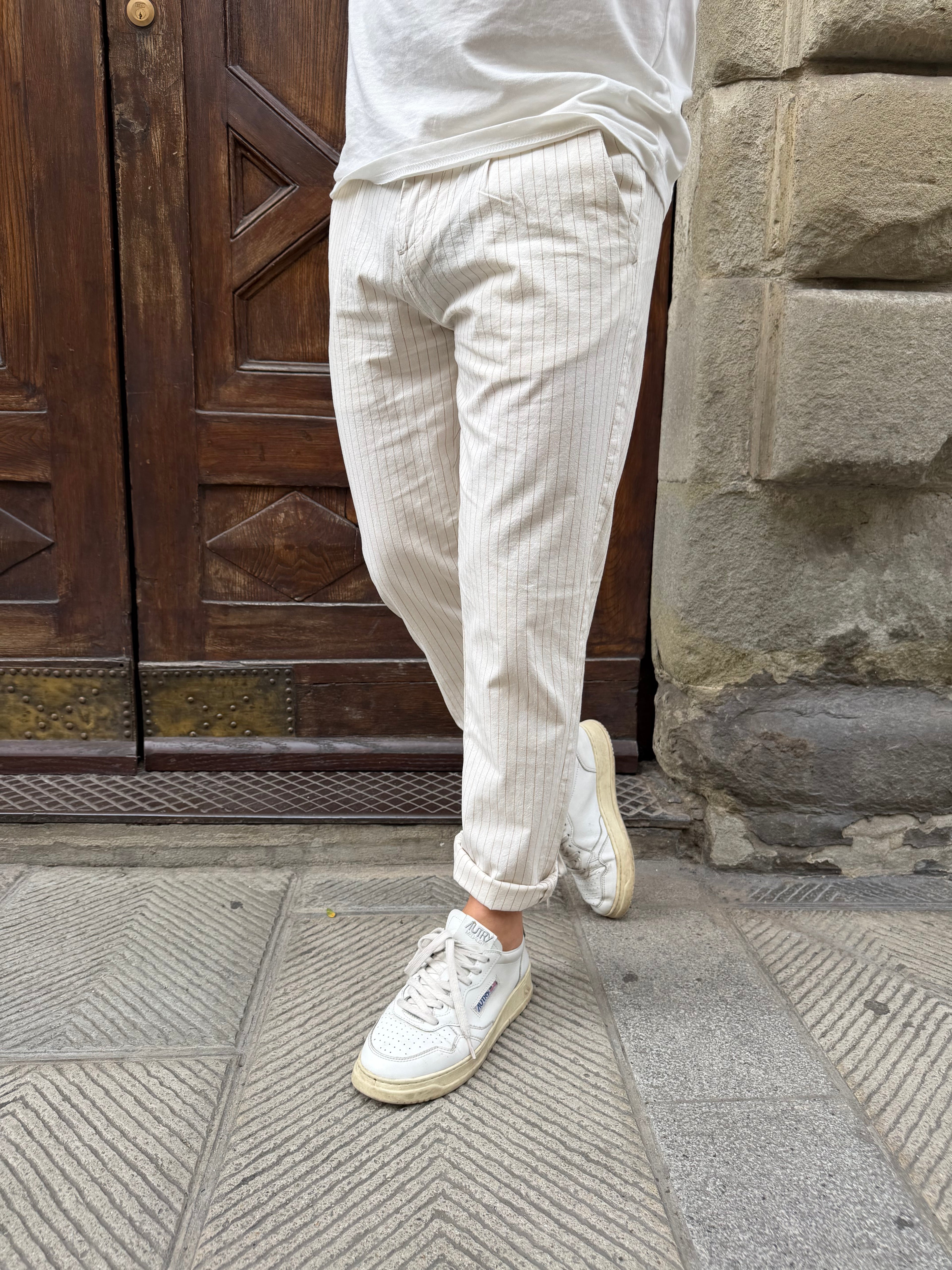 Pantalone Portofino di Tréz bianco