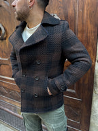 Peacoat a quadri di 3.9