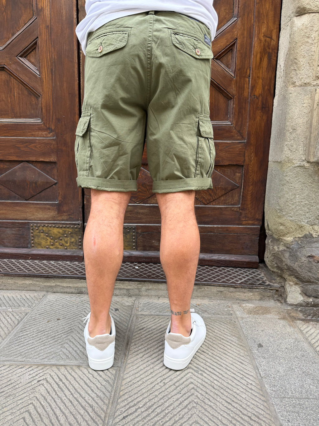 Bermuda cargo di Petrol verde militare