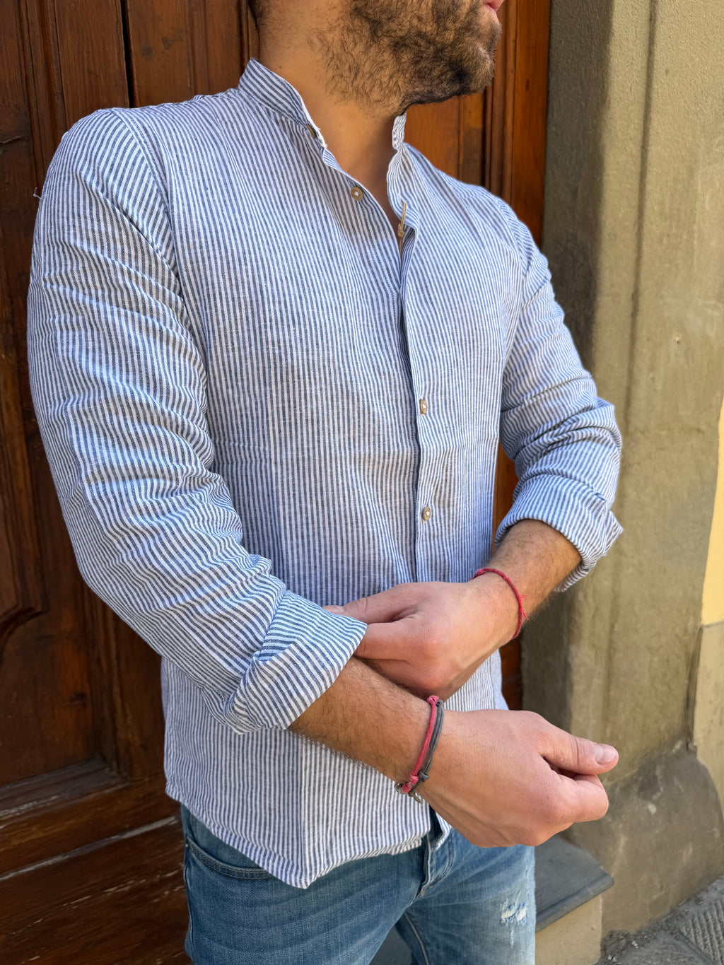 Camicia Versilia di Hamaki-Ho blu