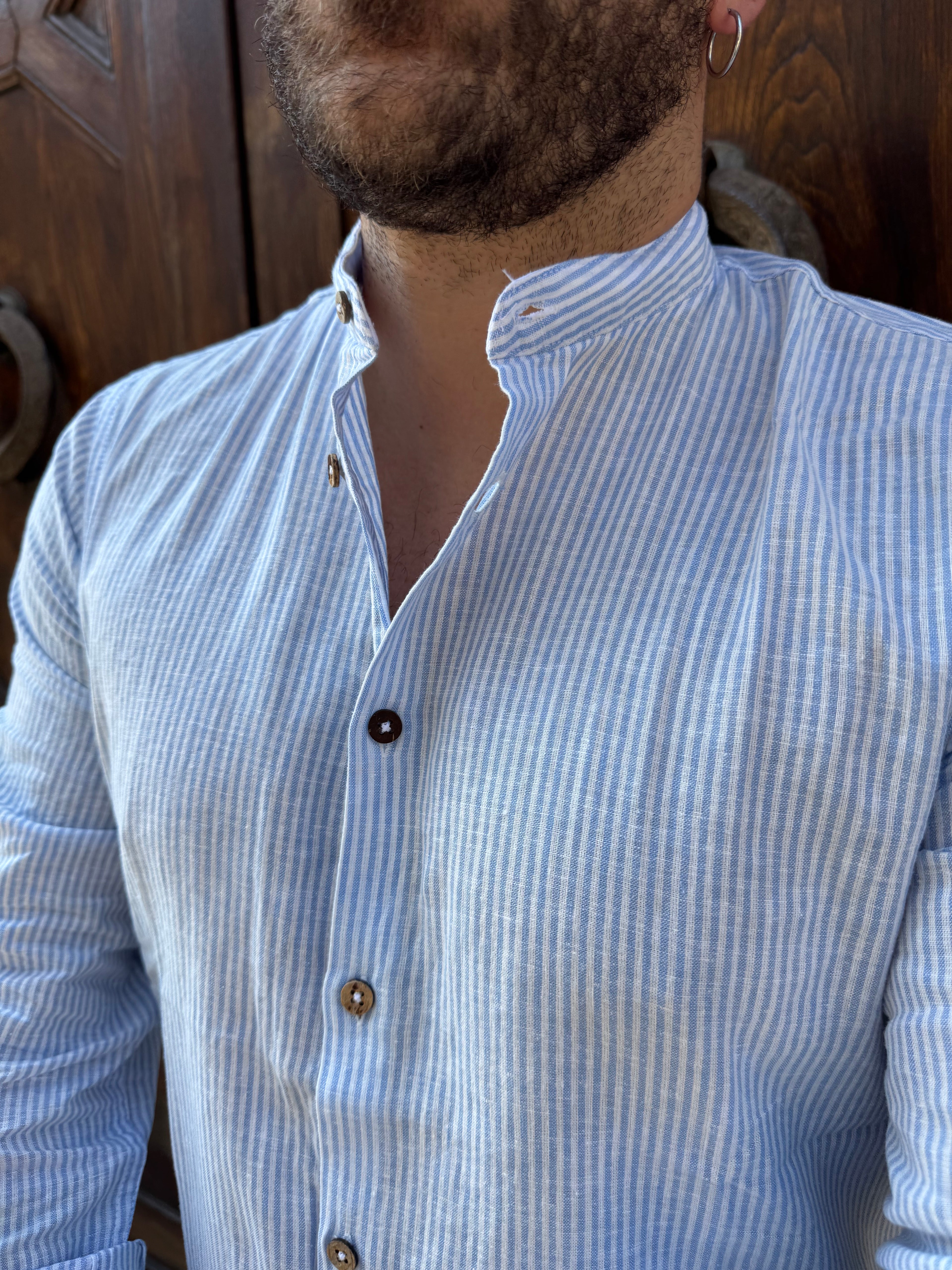 Camicia Versilia di Hamaki-Ho azzurra