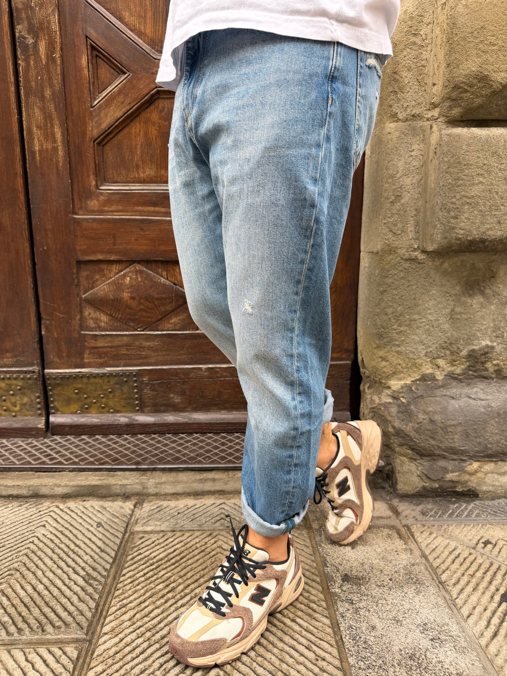 Jeans Yellowstone Cropped di Pont con strappo