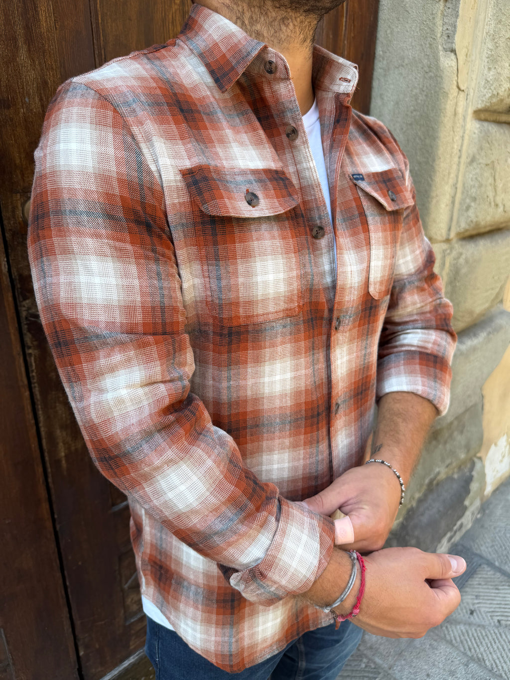 Camicia Quadro 01 di Petrol Ind. coccio