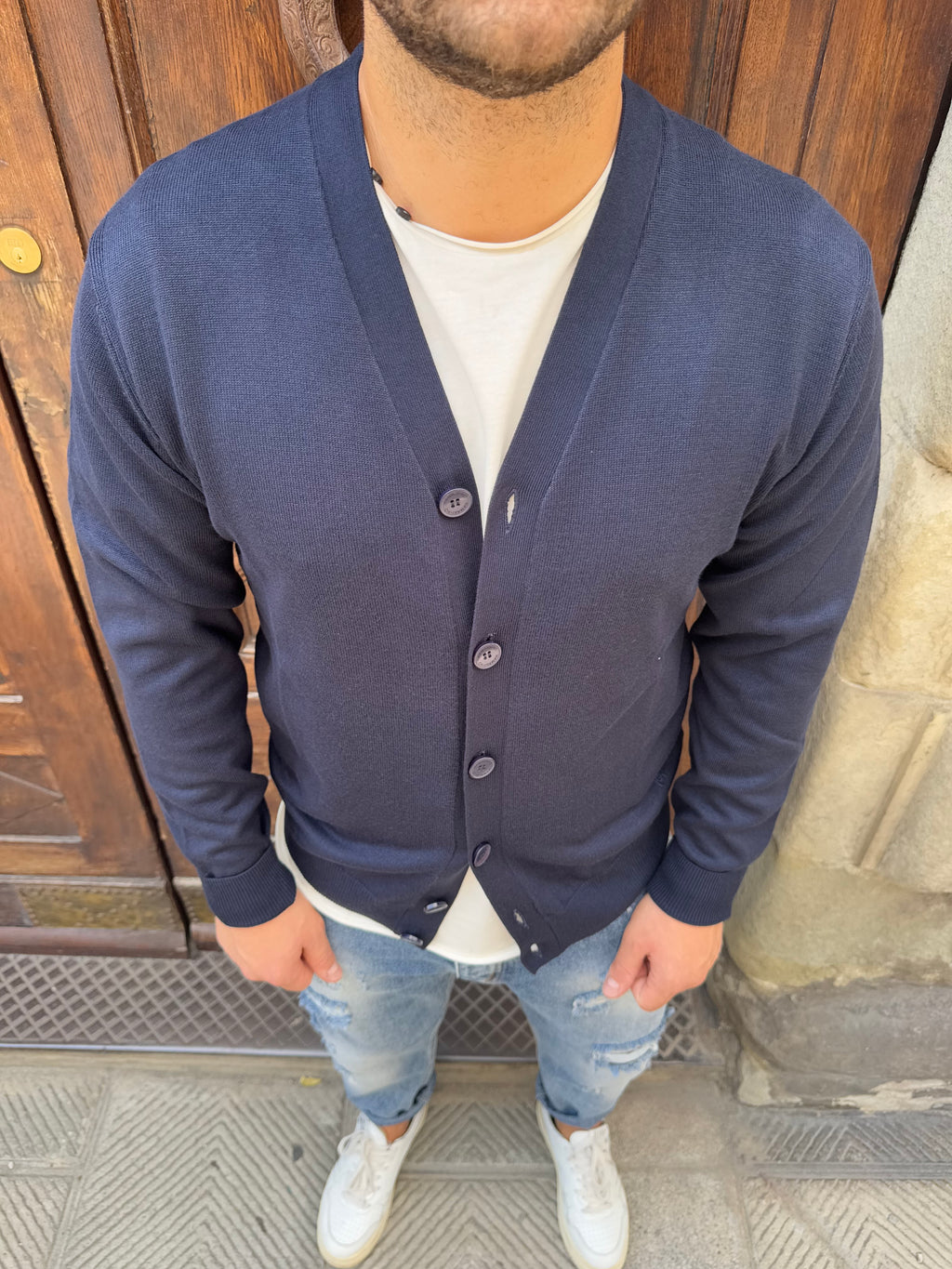 Cardigan Roger di Hamaki-Ho blu