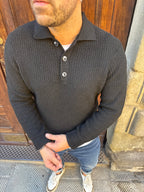 Maglioncino Polo di Hamaki-Ho nero