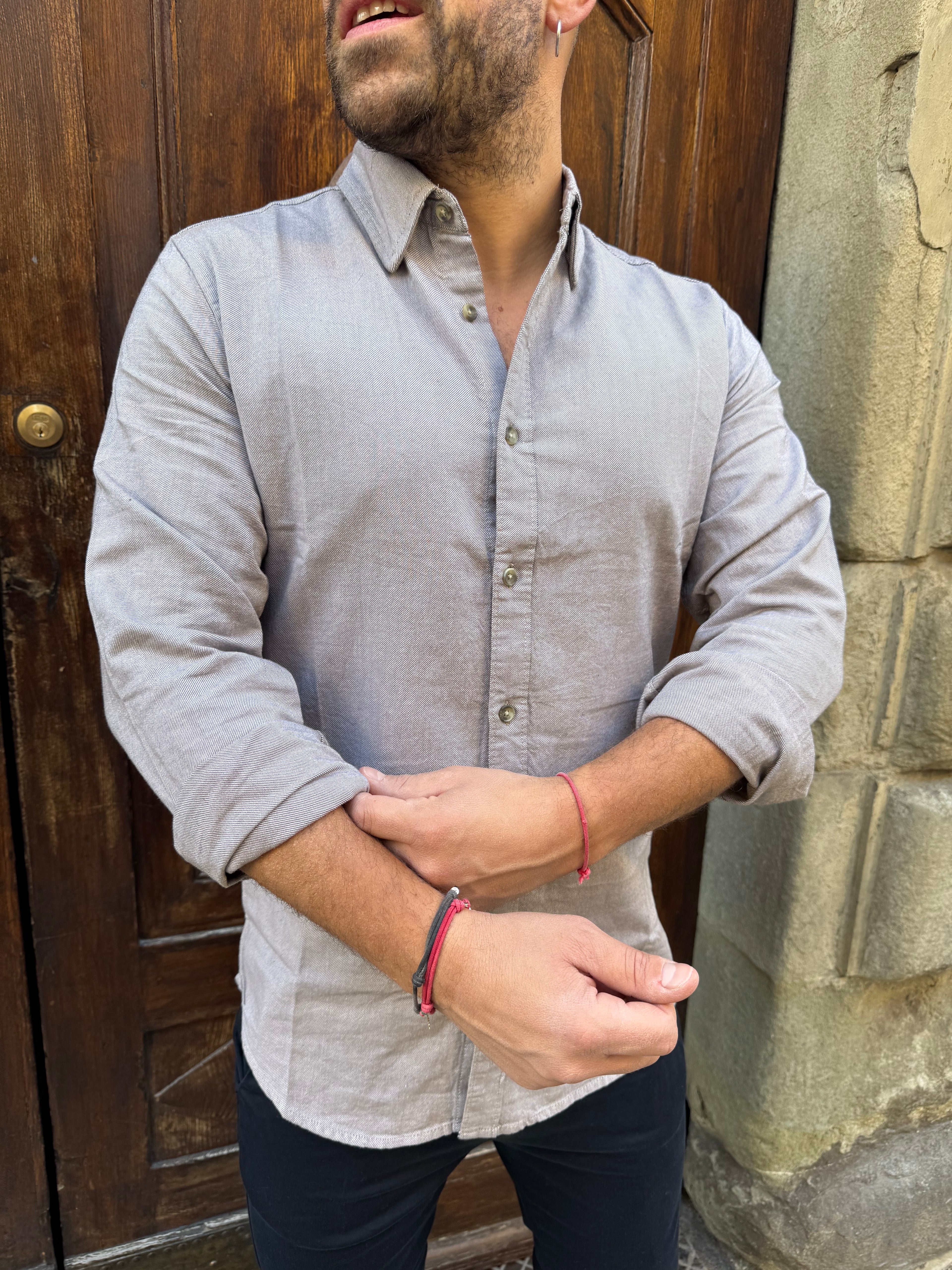 Camicia Figaro di Tiffosi tortora