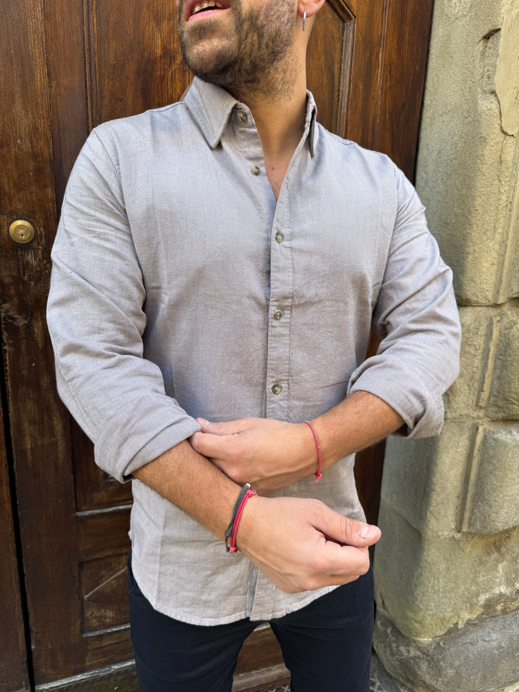 Camicia Figaro di Tiffosi tortora