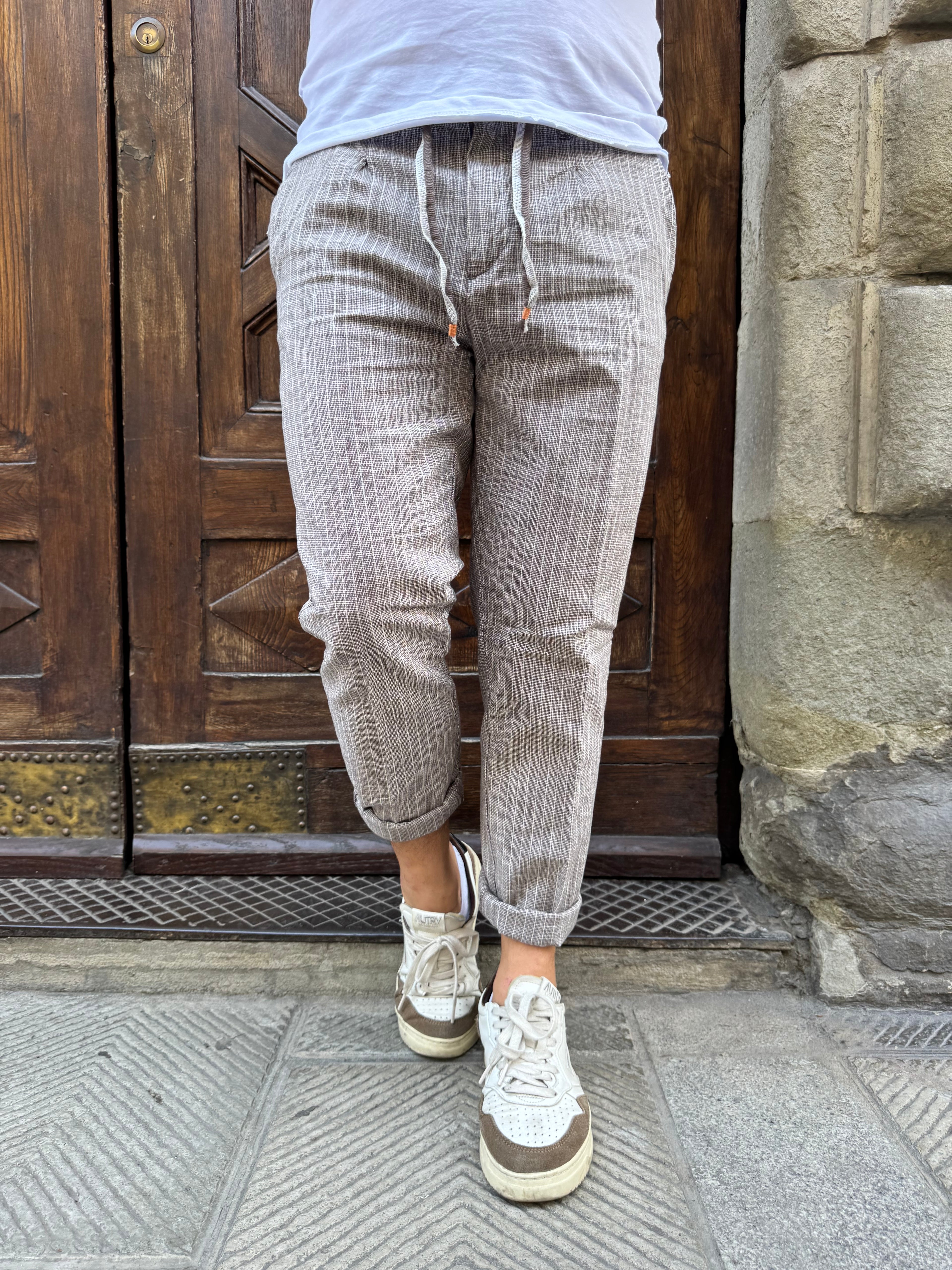 Pantalaccio Milano di Yes Zee rigato