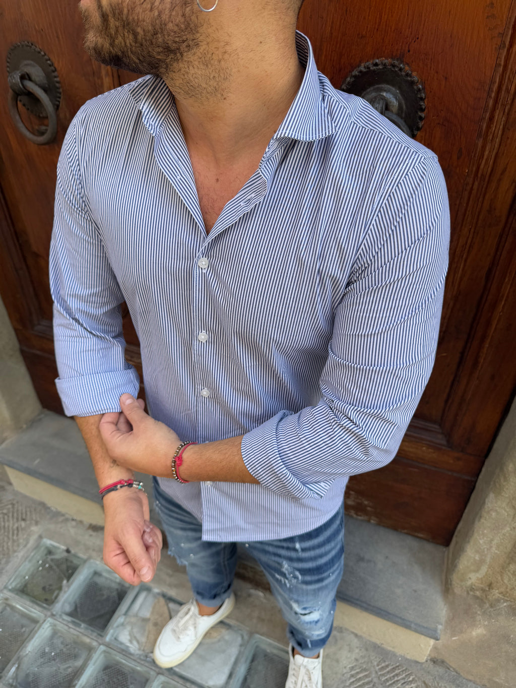 Camicia Portofino di Hamaki-Ho blu