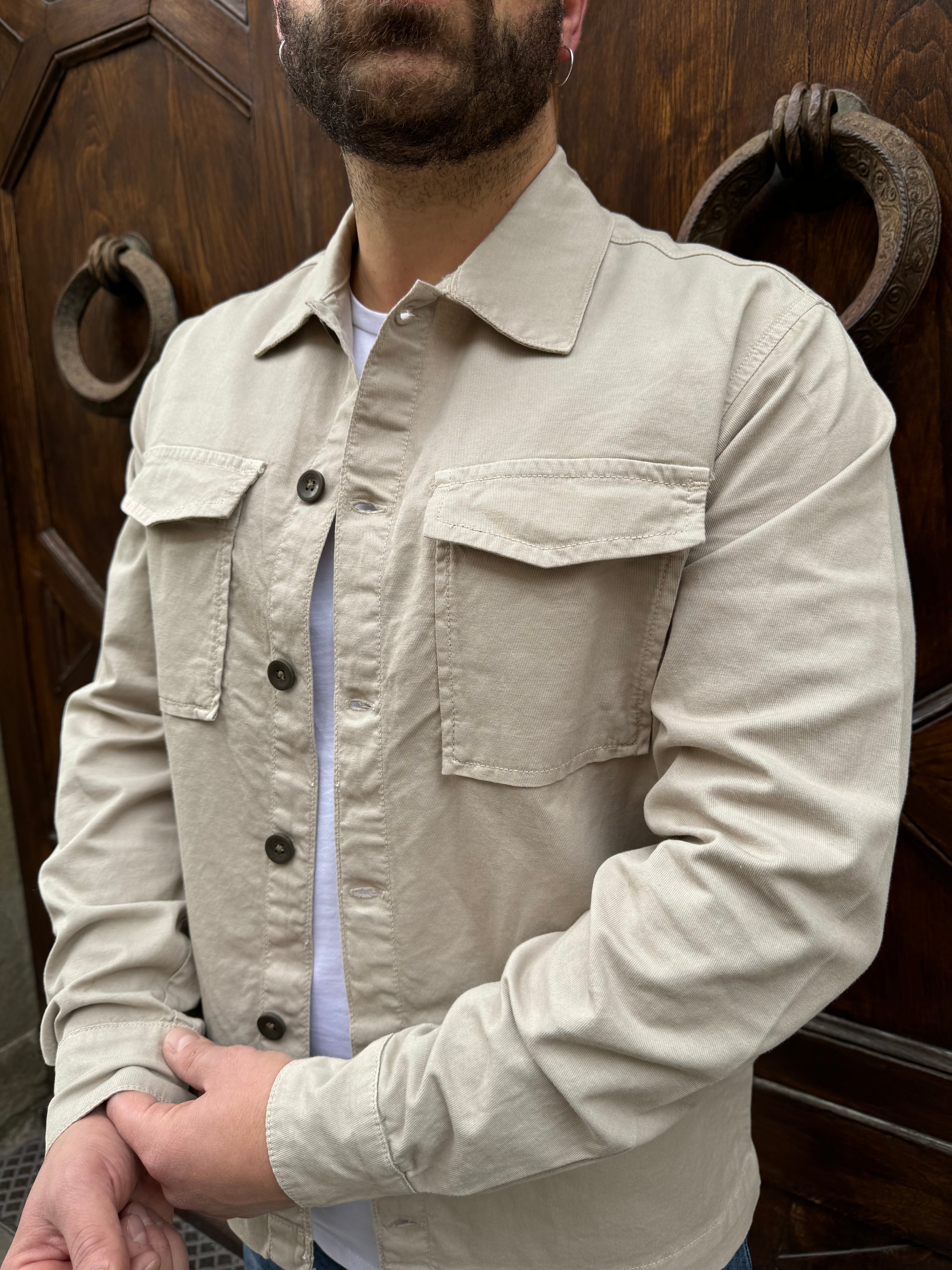 Camicia Jones sabbia di Hamaki-Ho