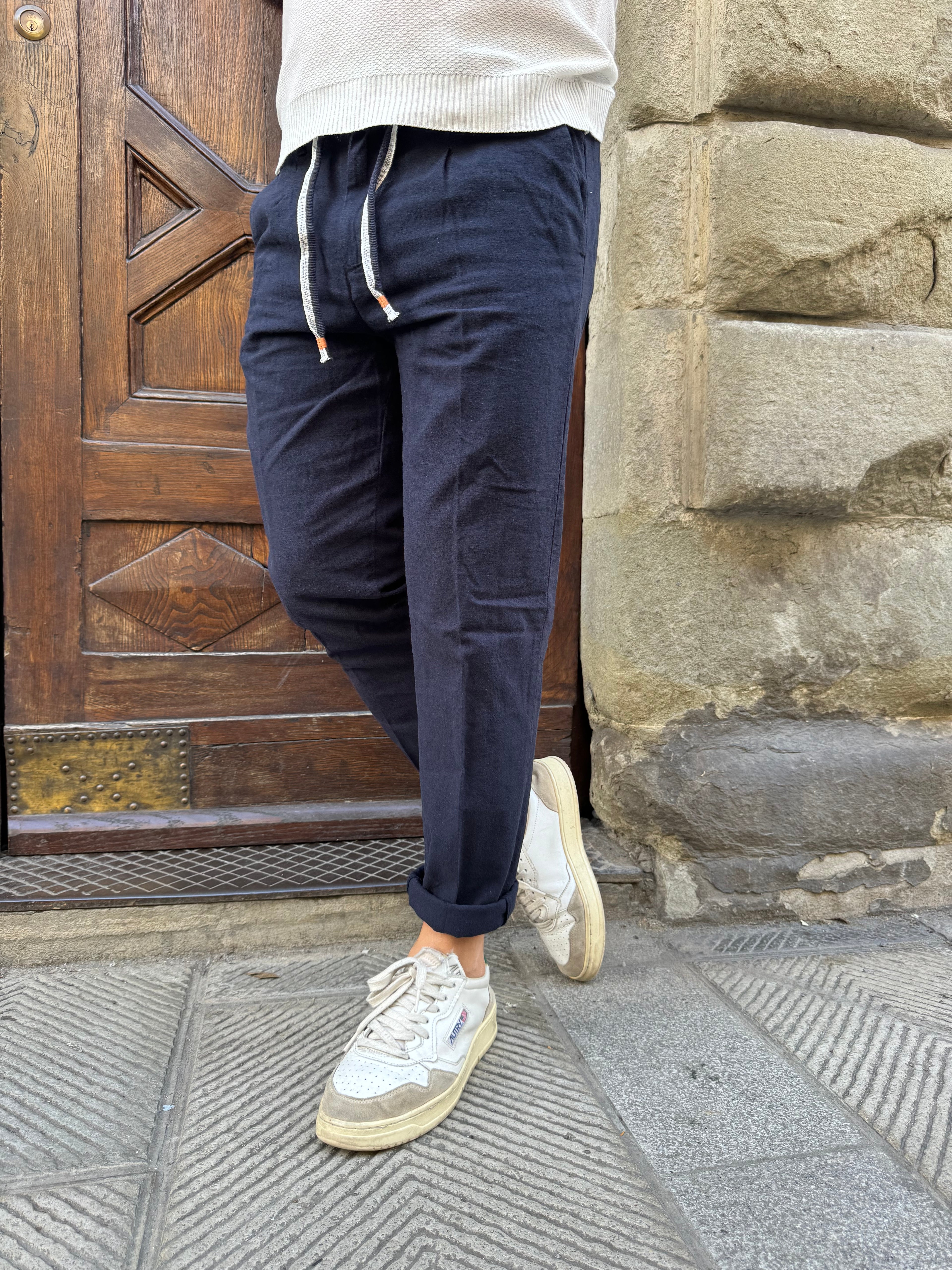Pantalone Zante blu di Yes Zee