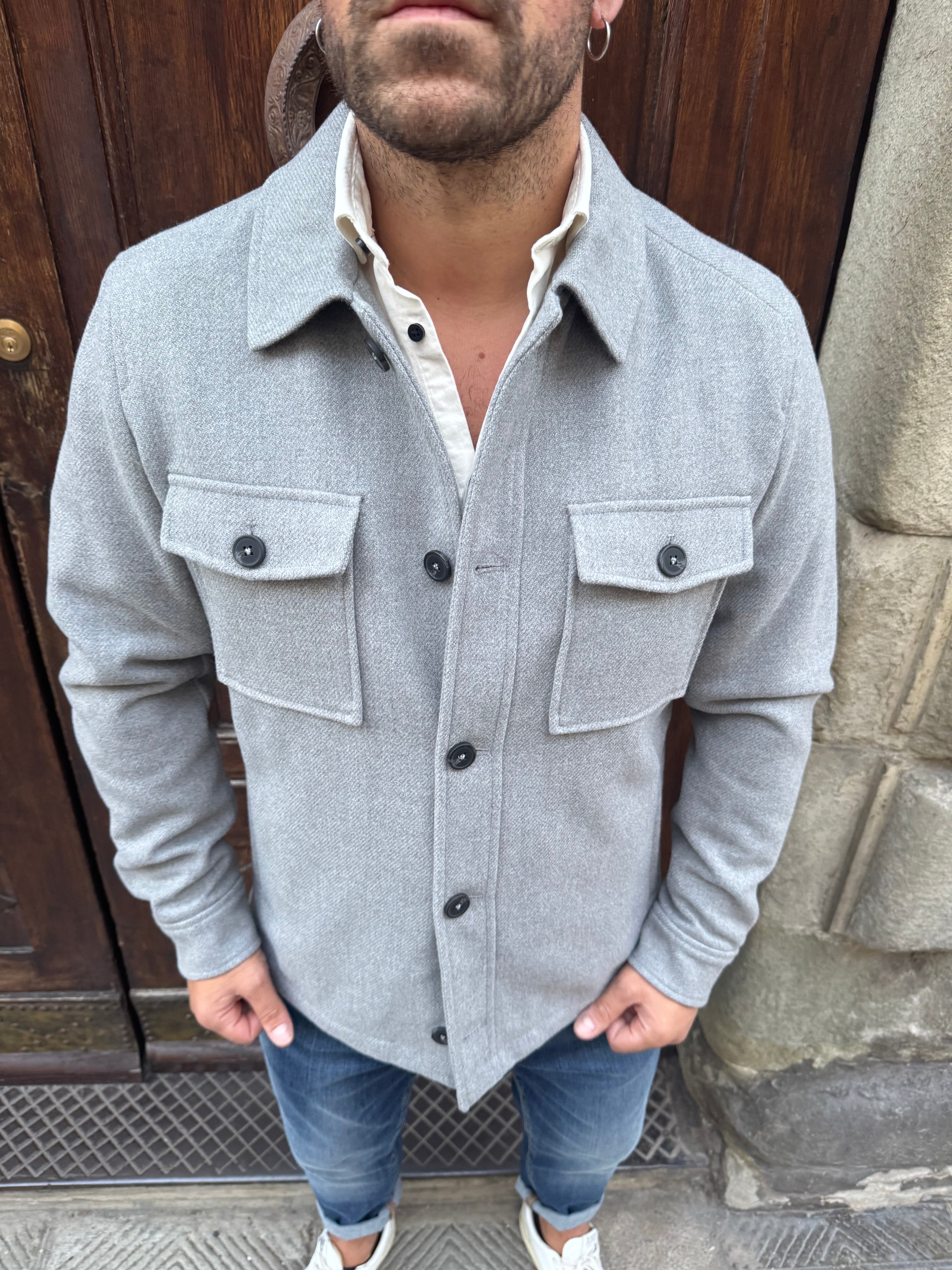 Giacchetto Prestige di HAMAKI-HO grigio perla