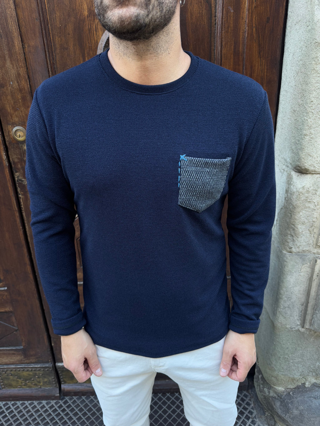 Maglioncino Jannik con taschino blu