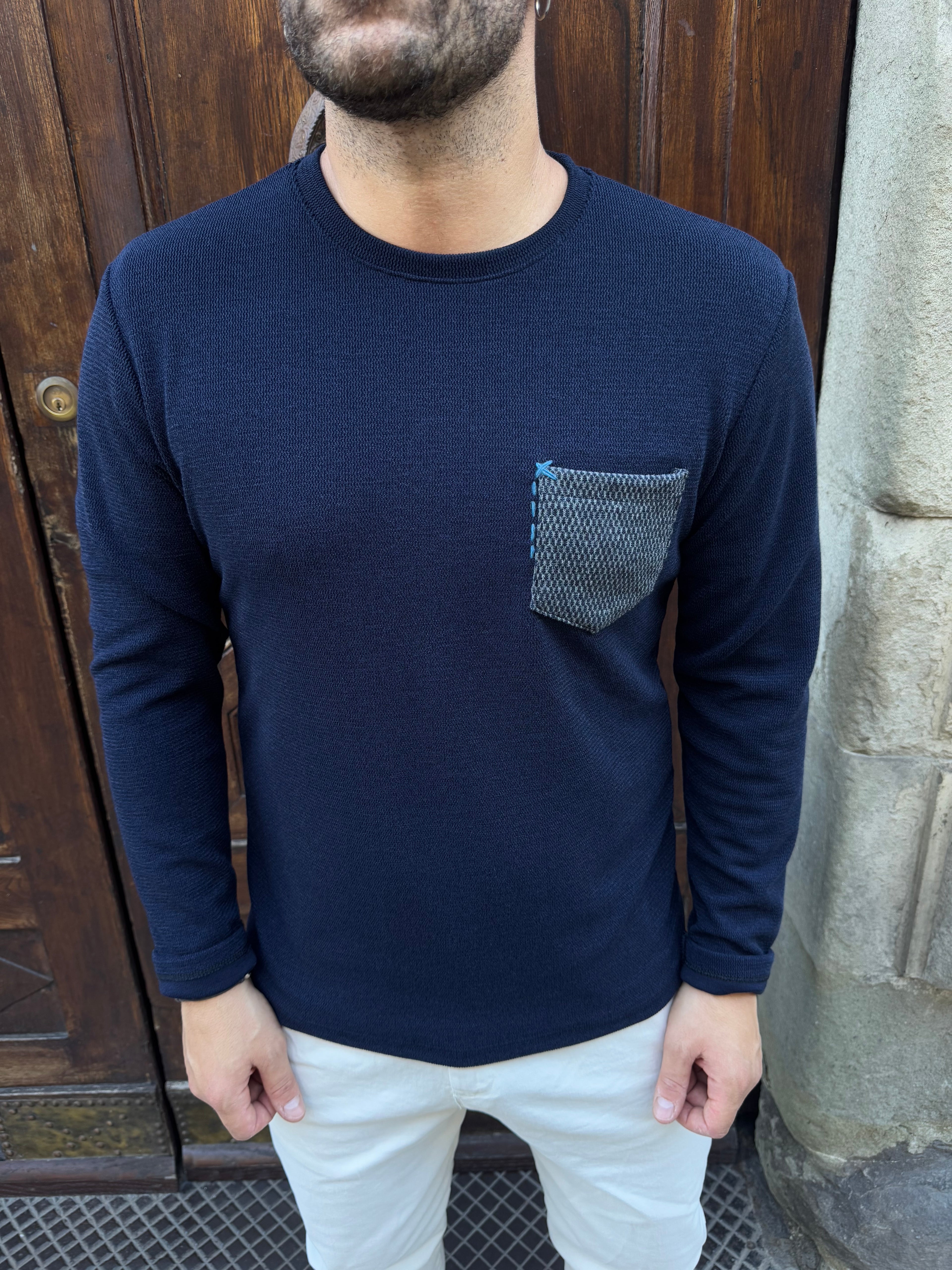 Maglioncino Jannik con taschino blu