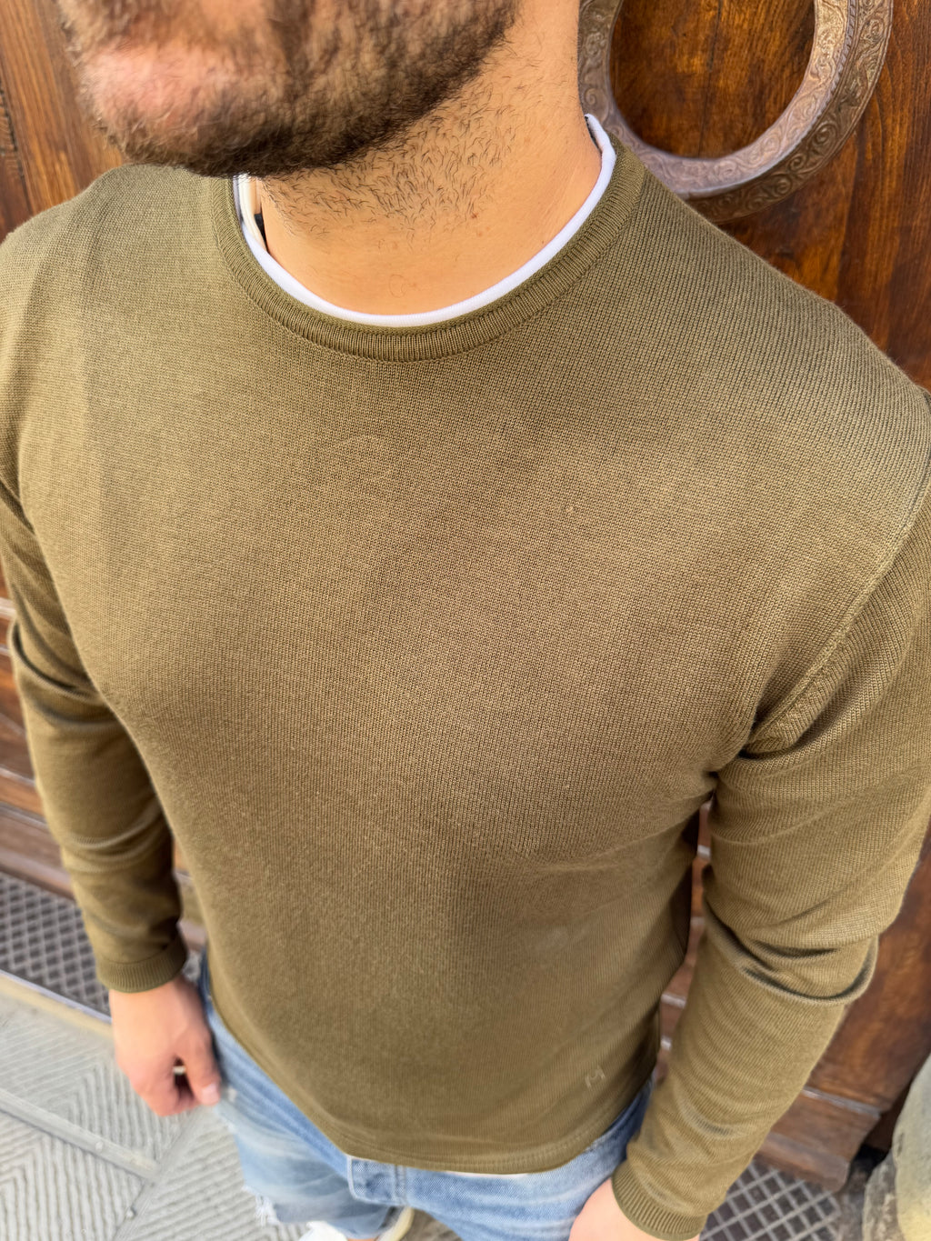 Maglioncino Sasha di Hamaki-Ho verde kaki