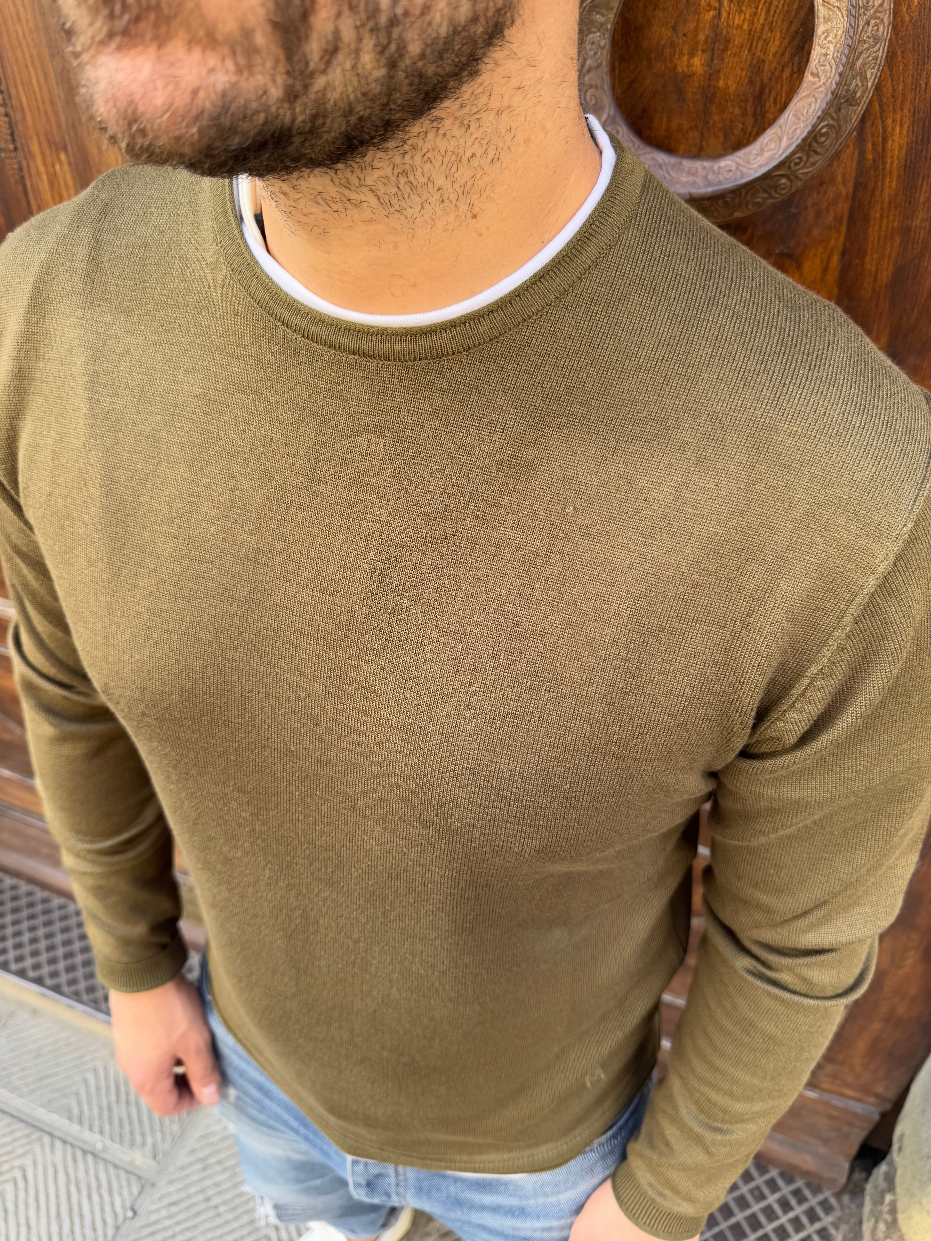 Maglioncino Sasha di Hamaki-Ho verde kaki