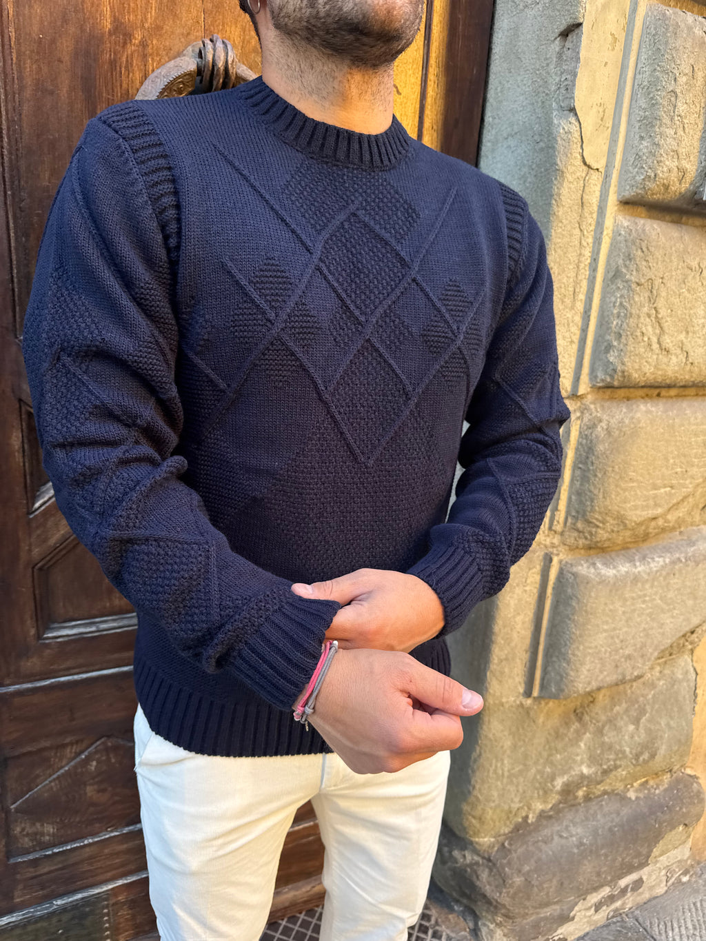 Maglioncino Rombo di Telamira blu