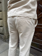 Pantalone coordinato Hamaki-Ho in lino sabbia
