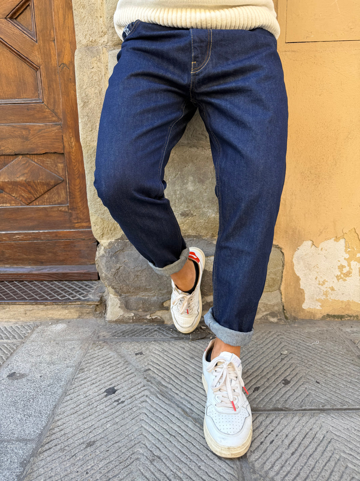 Jeans Yellowstone Cropped di Pont con ricamo Samurai