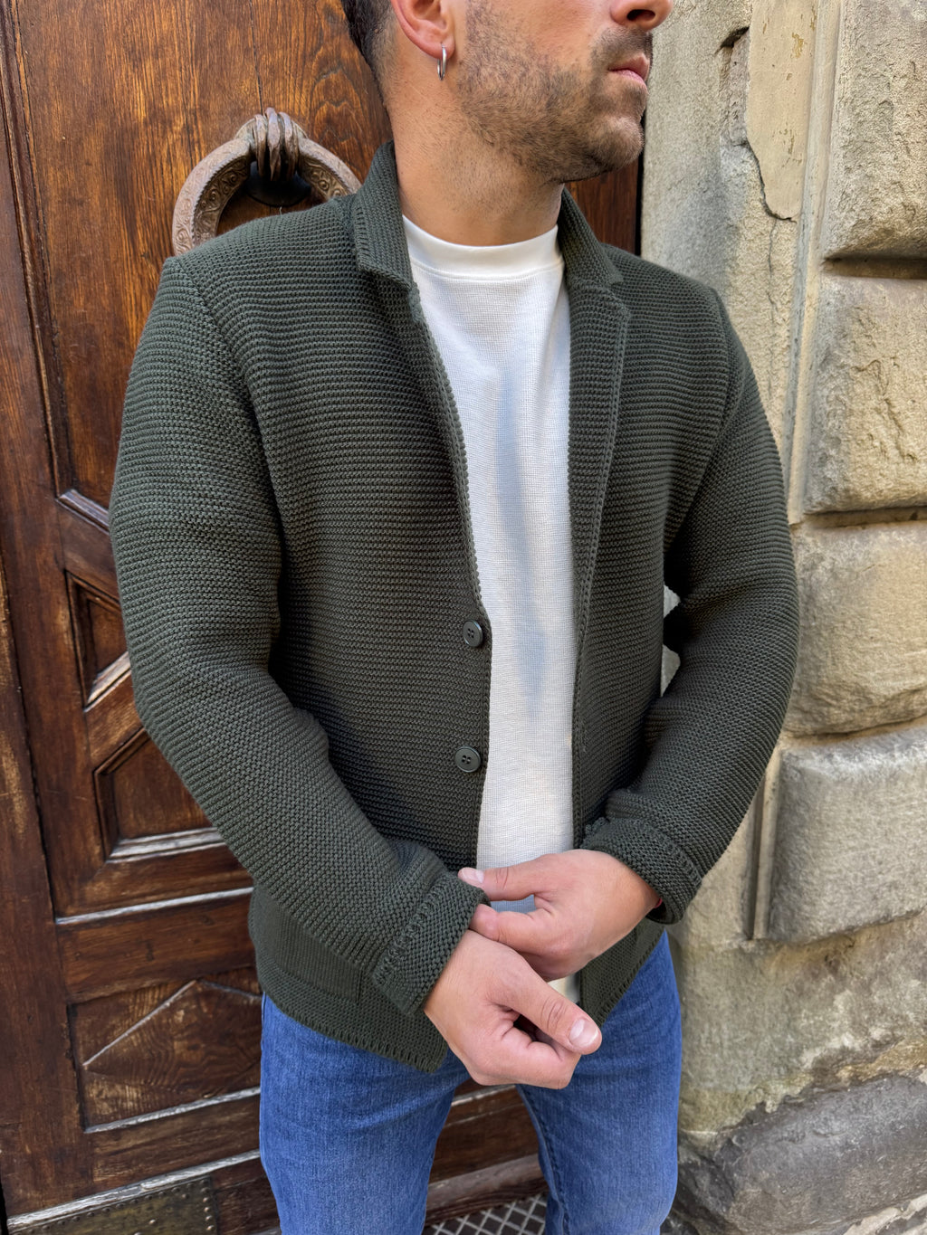 Cardigan Lucio di 3.9 verde