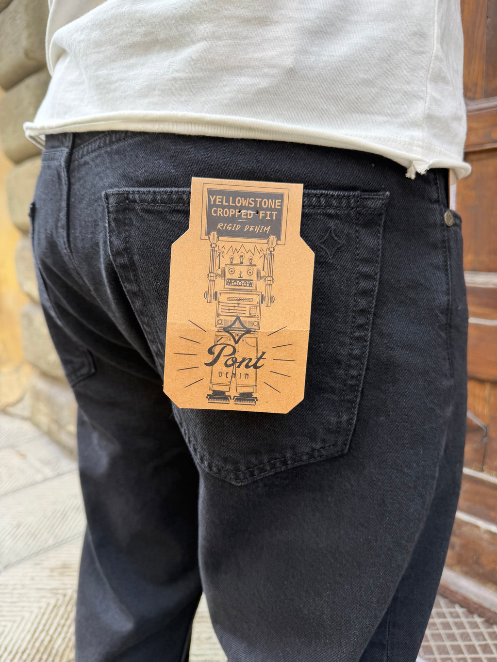 Jeans Yellowstone Cropped di Pont nero