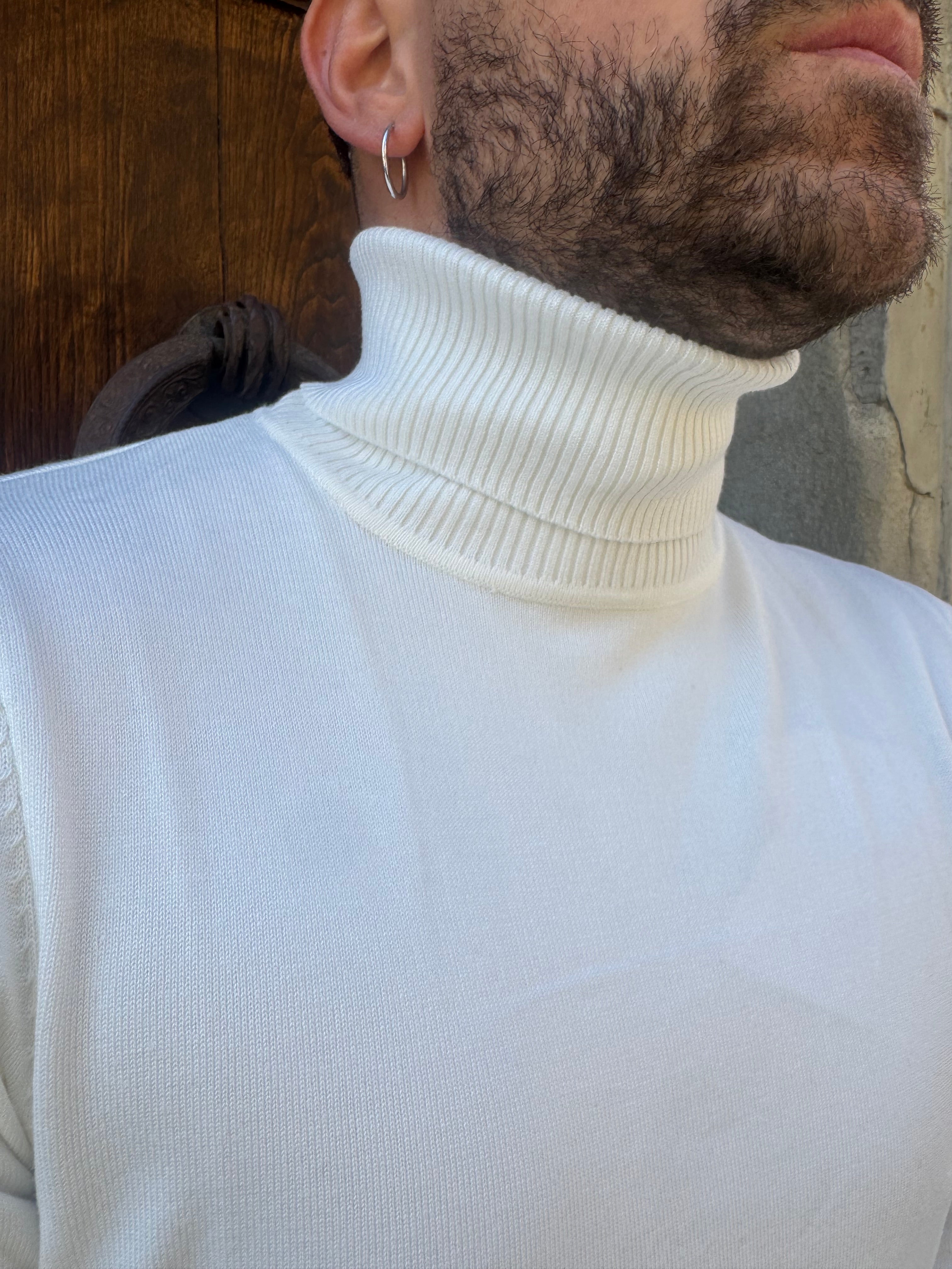 Maglioncino Dolcevita di Telamira panna