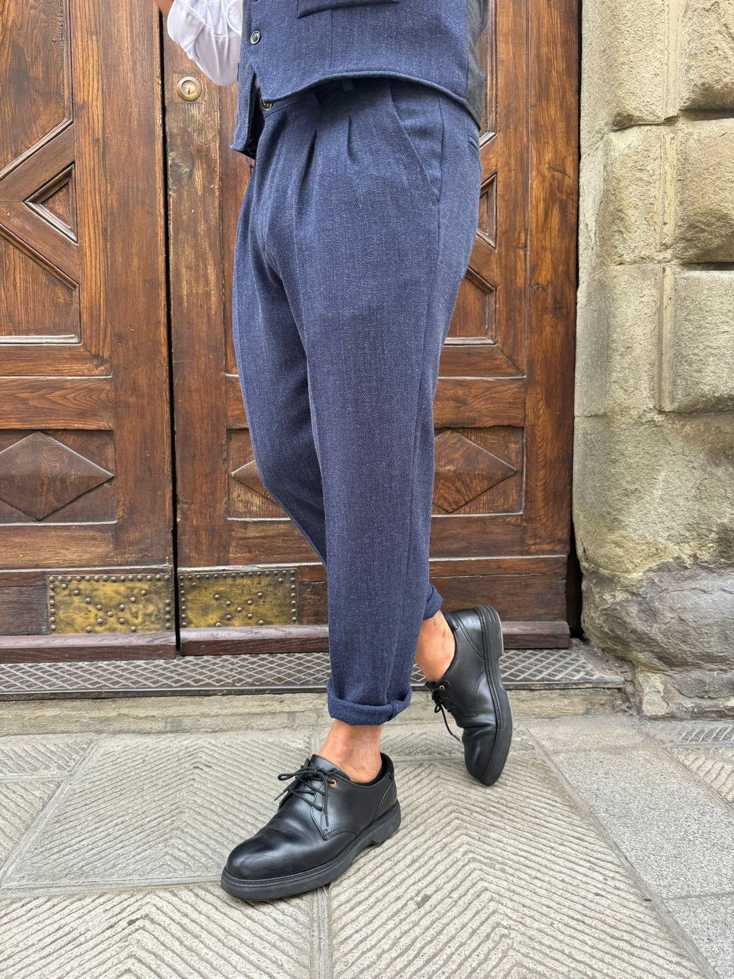 Pantalone coordinato London blu