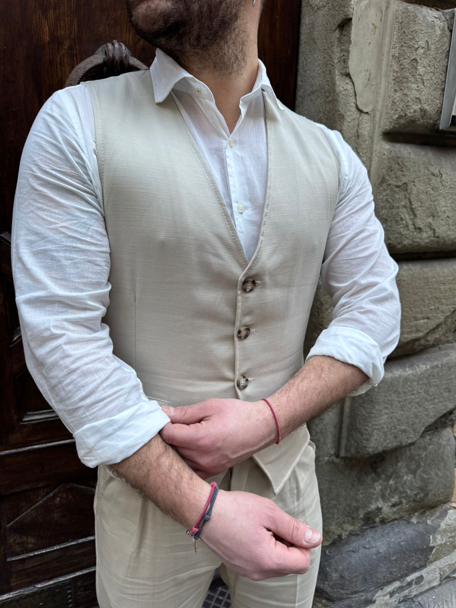 Gilet completo Paris beige