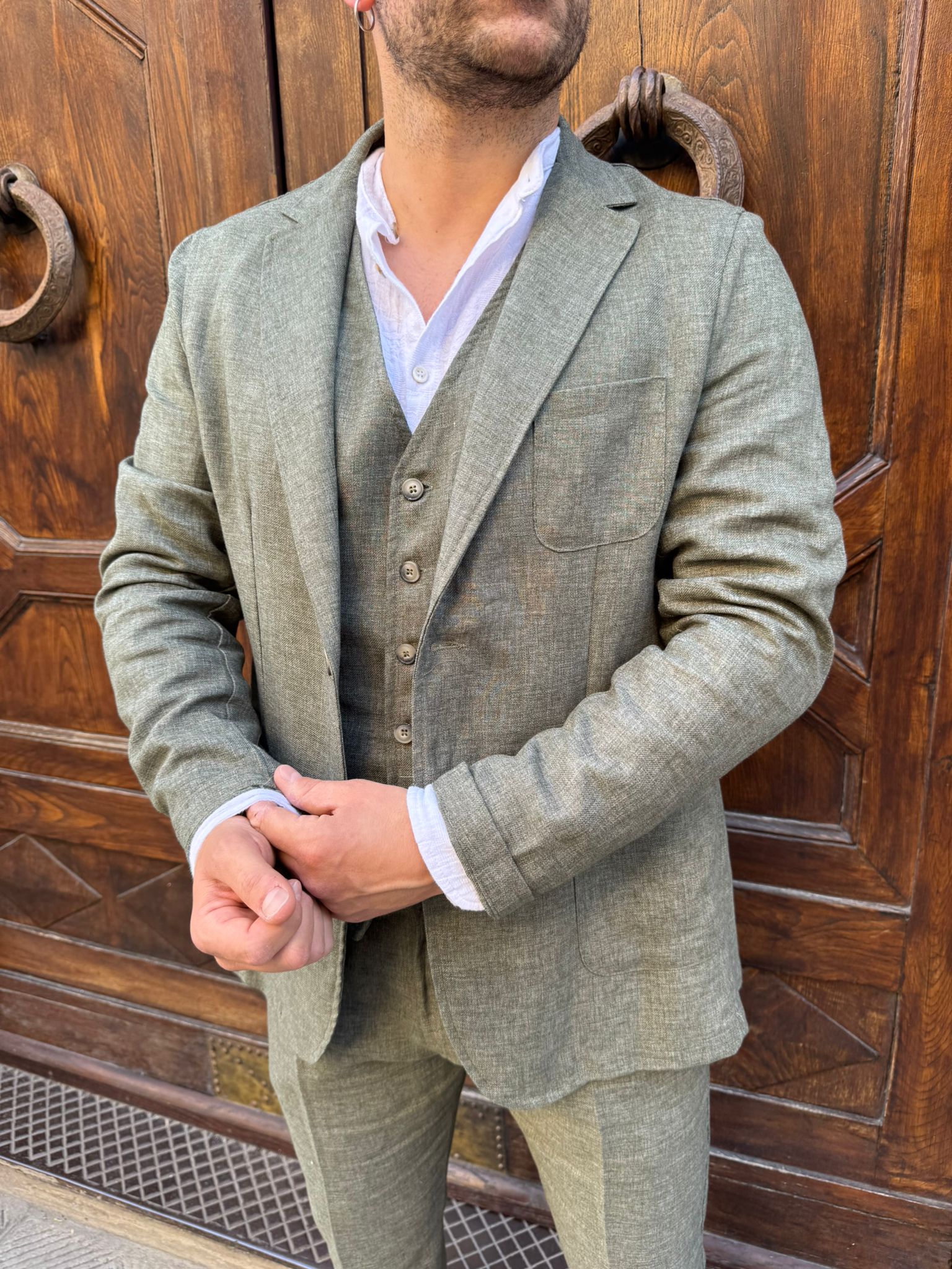 Giacca completo Roger verde di 3.9