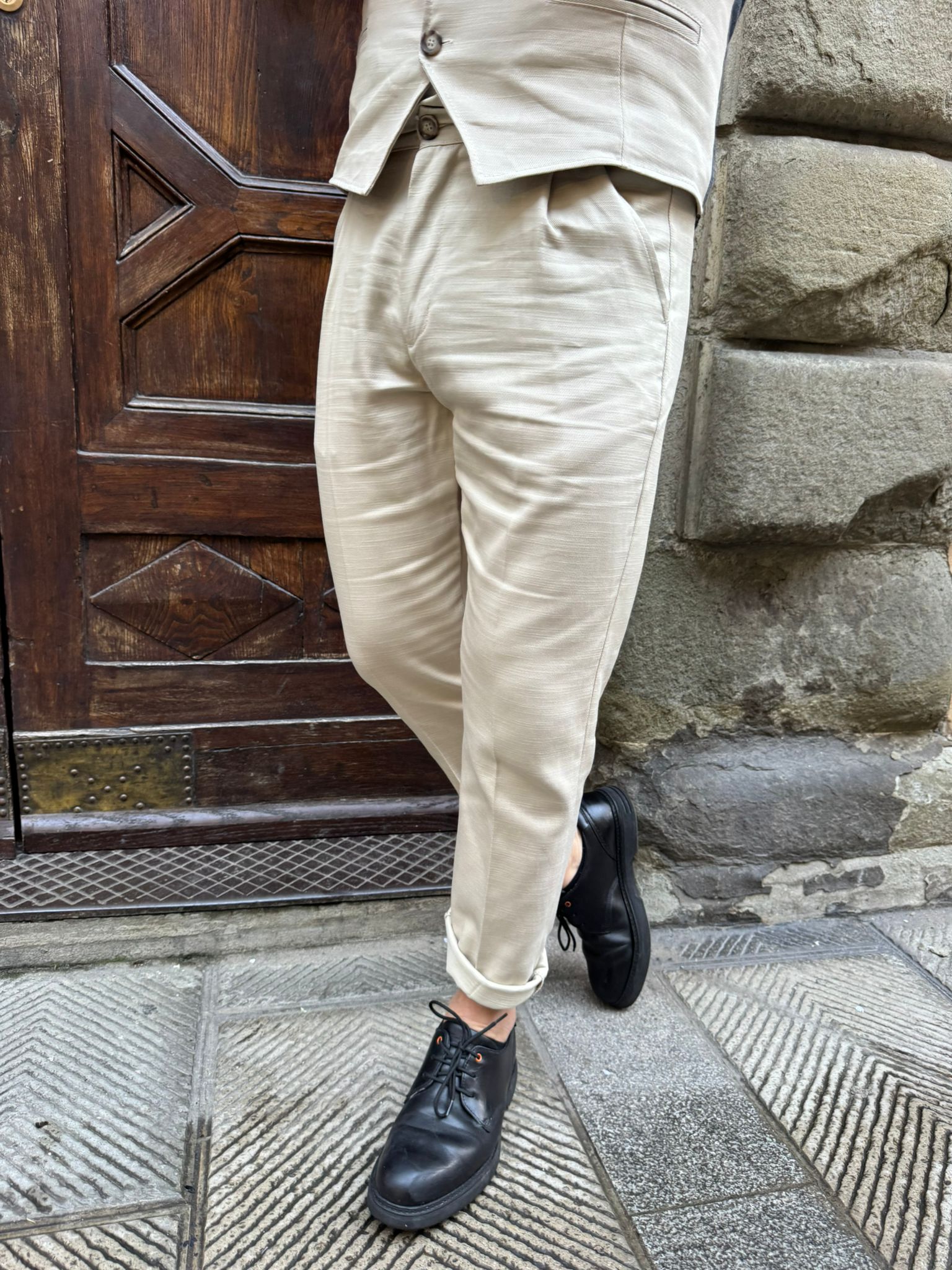 Pantalone completo Paris di 3.9 beige