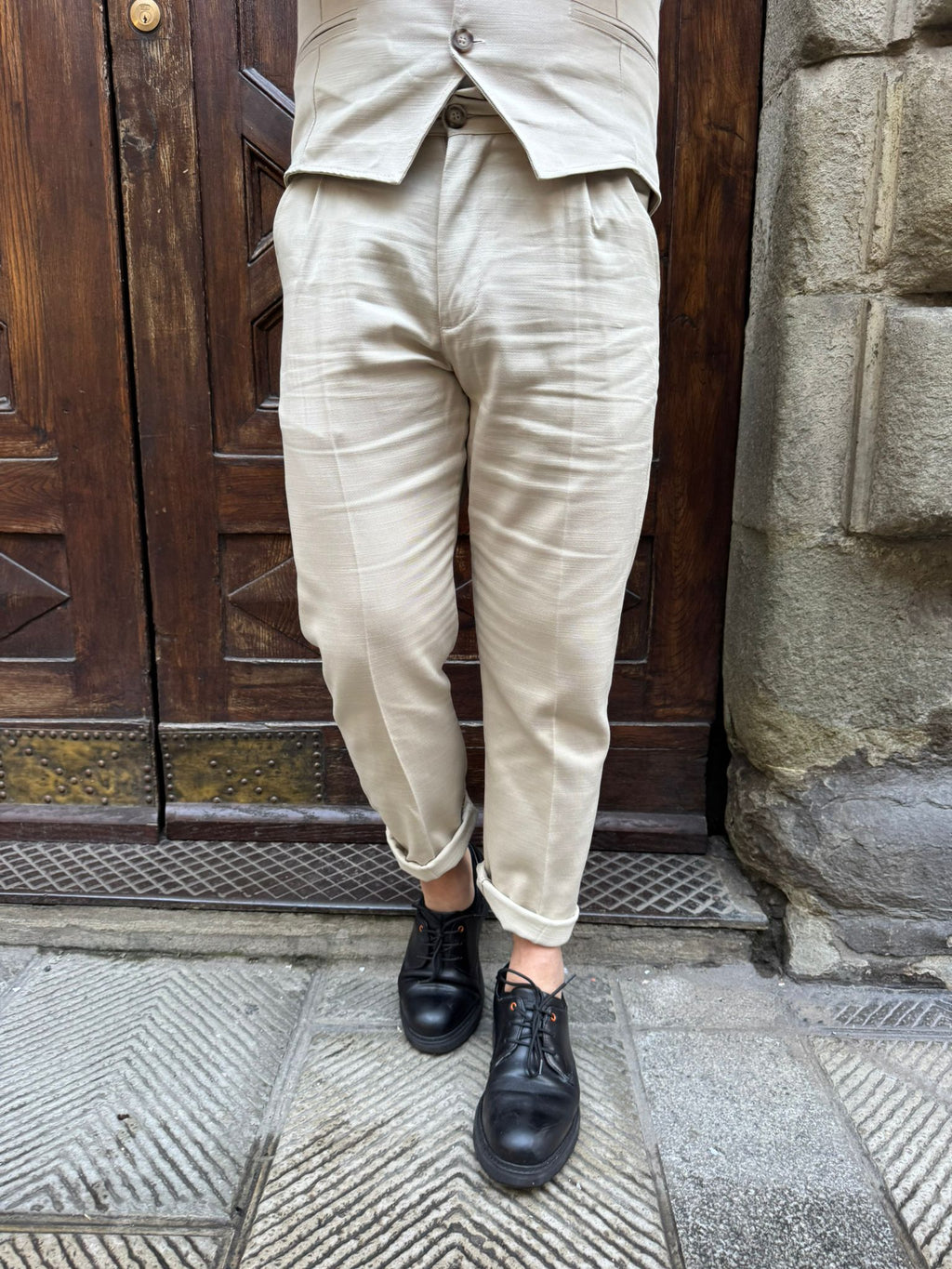 Pantalone completo Paris di 3.9 beige