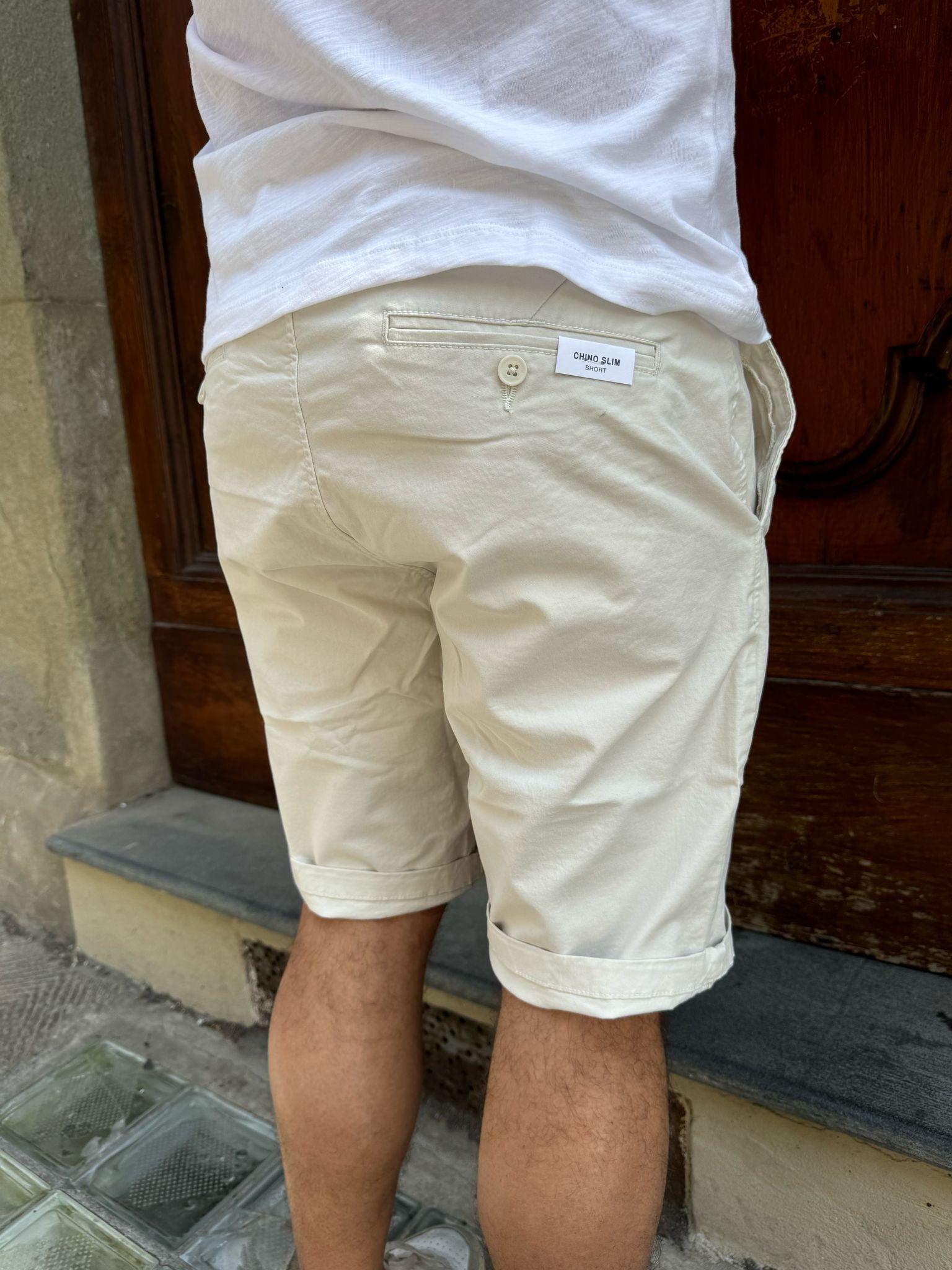Bermuda Chinos bianco di Tiffosi