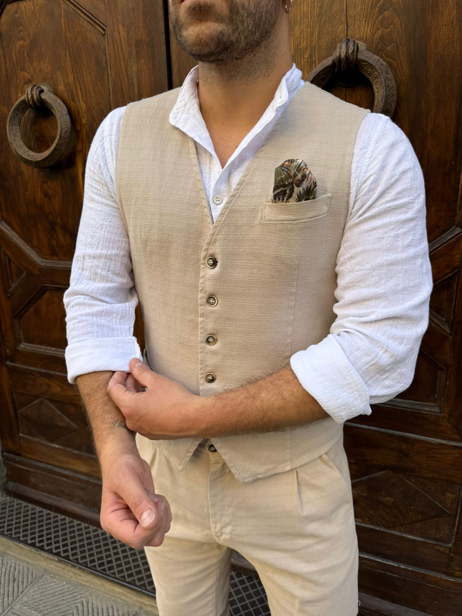 Gilet completo Paul di 3.9 beige