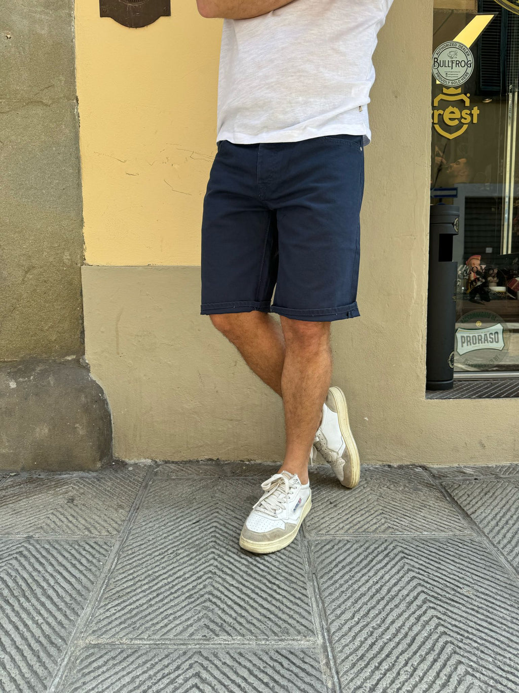 Bermuda Bulldenim blu di Tiffosi