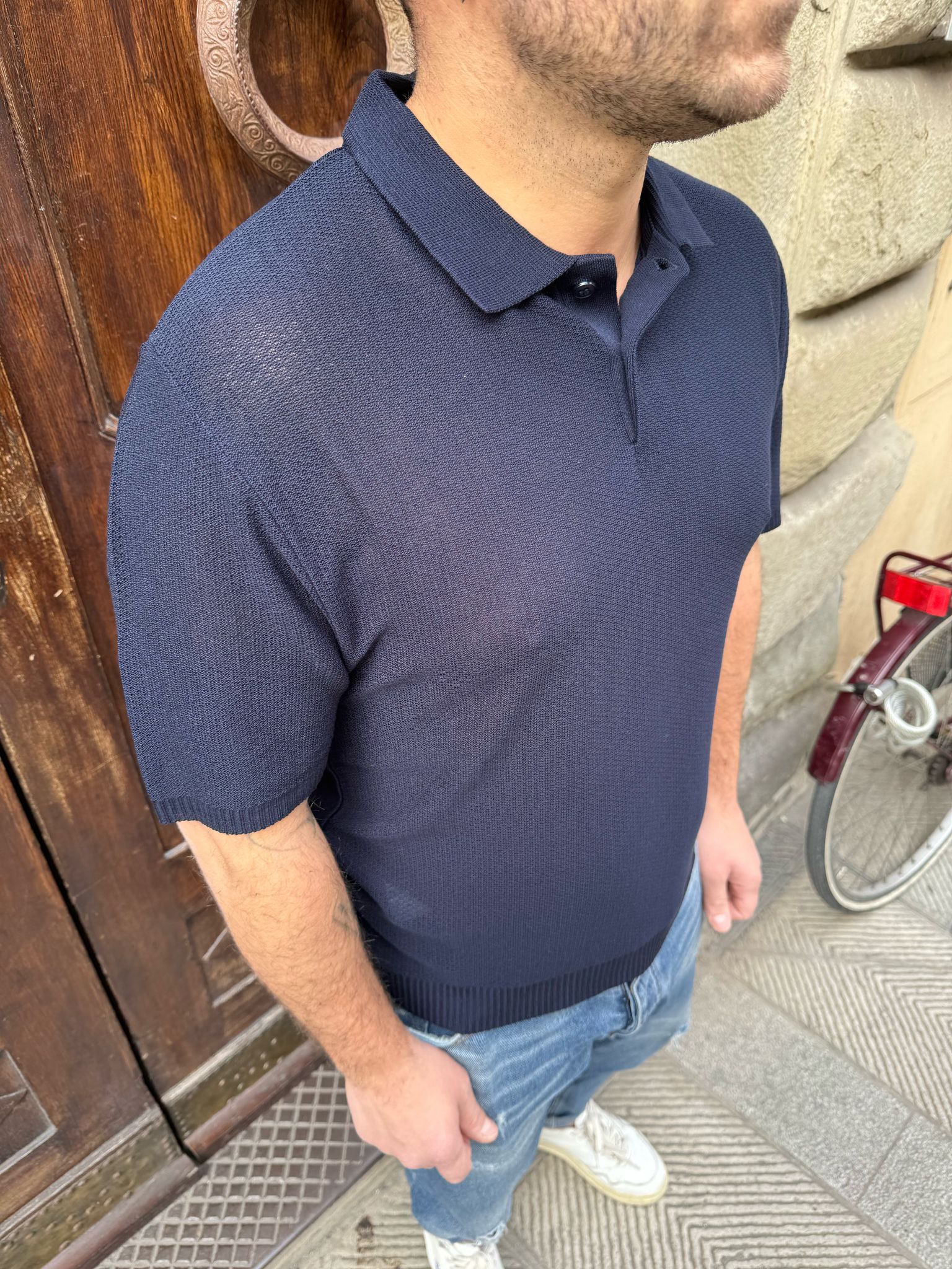 Polo Frank blu di 3.9