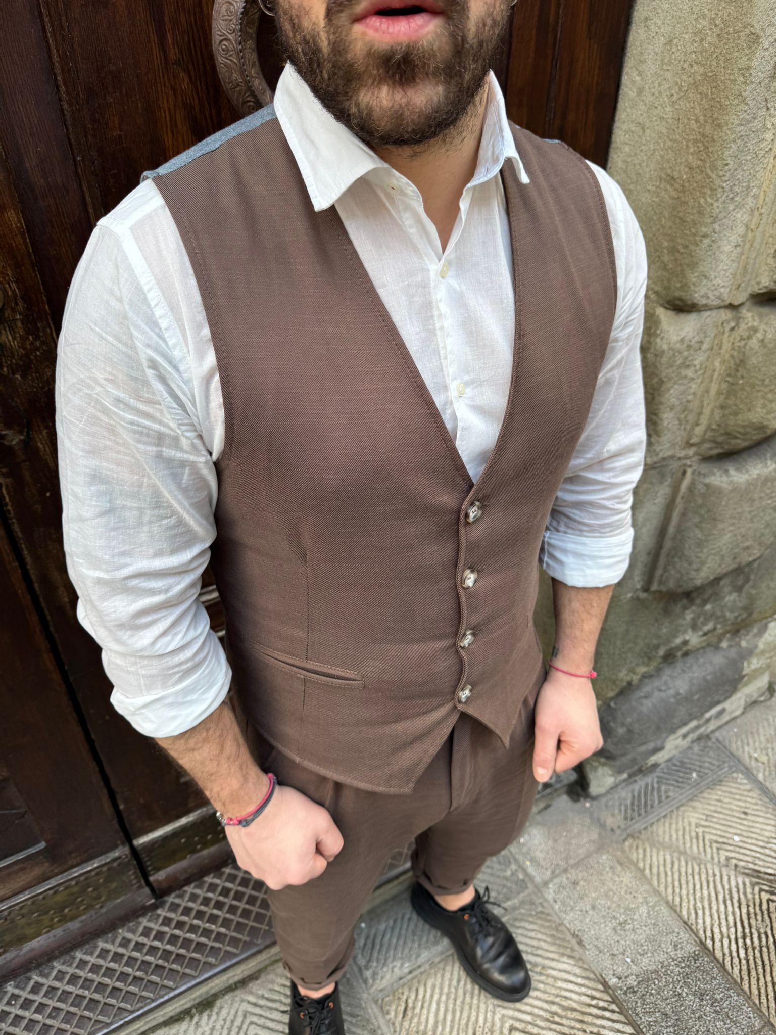 Gilet completo Paris di 3.9 cioccolato