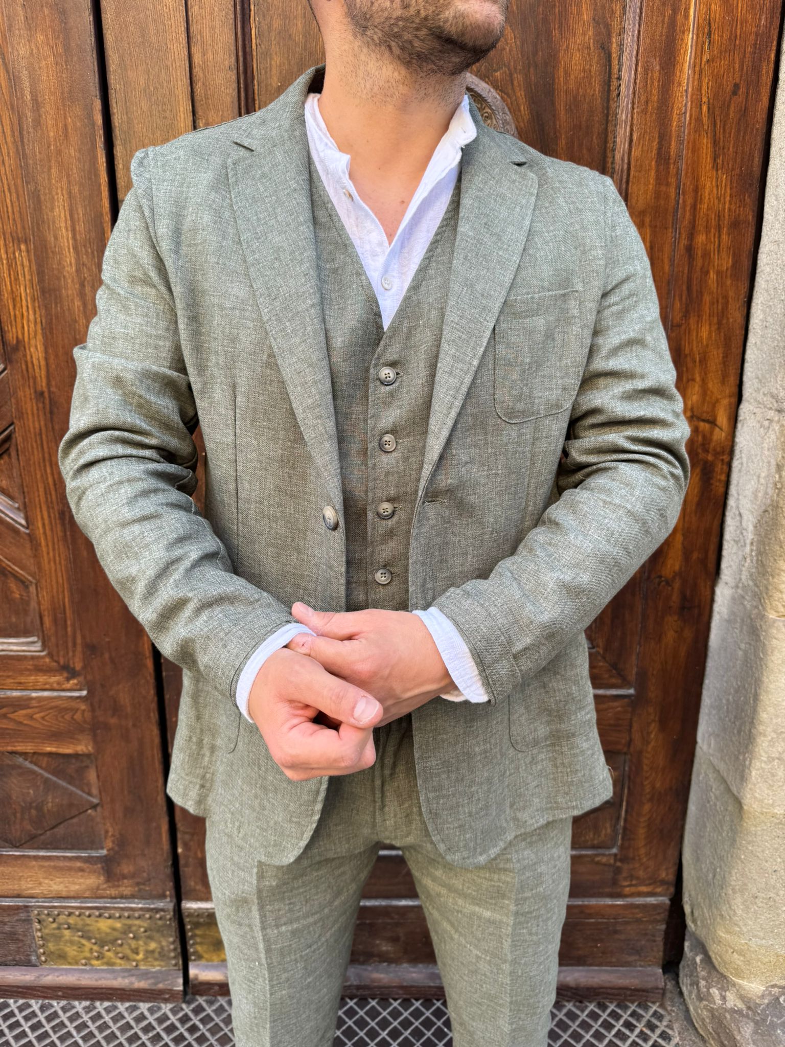 Giacca completo Roger verde di 3.9