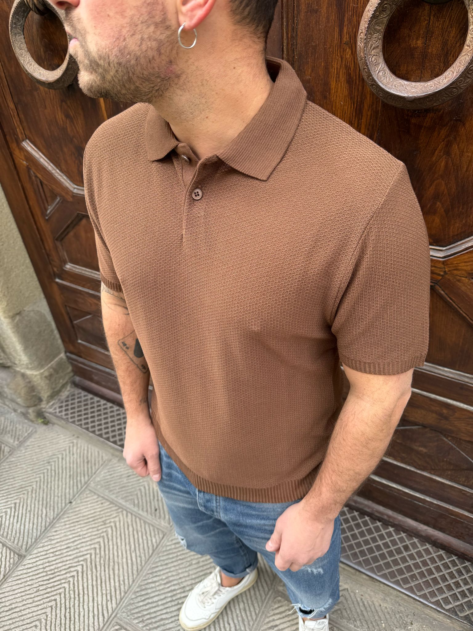 Polo Frank tabacco di 3.9