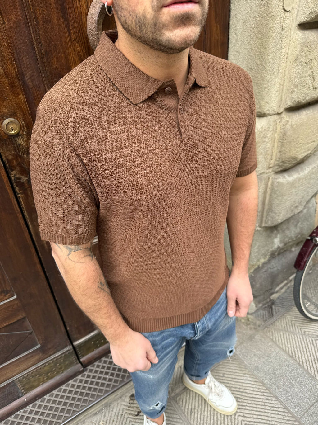 Polo Frank tabacco di 3.9