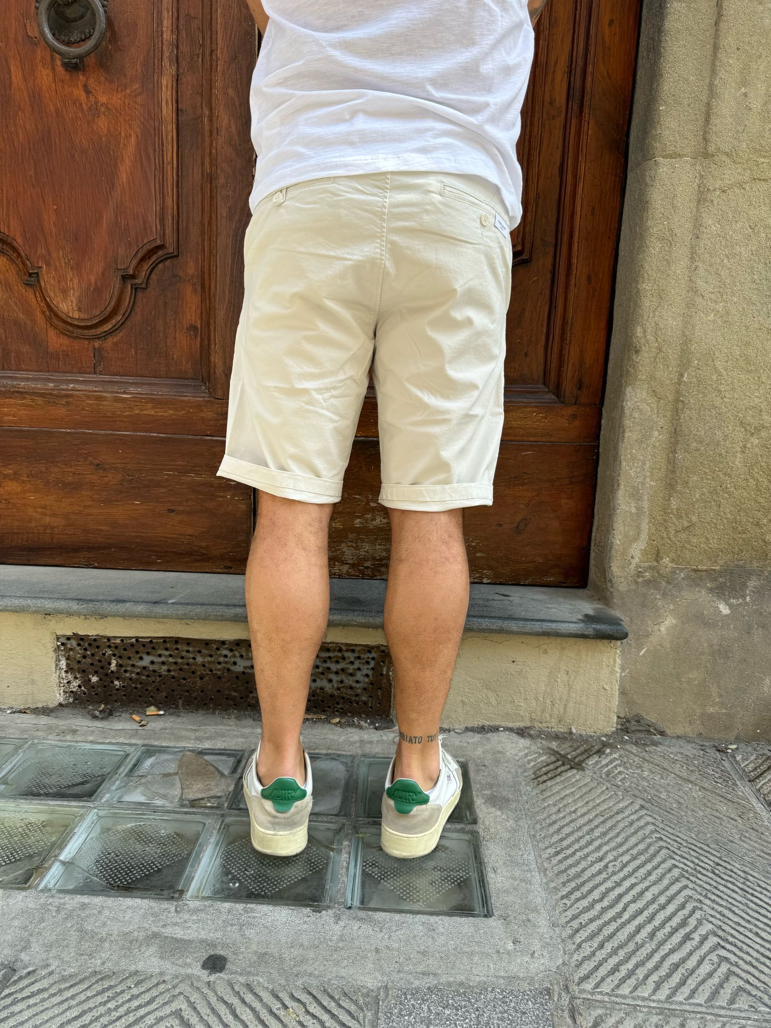 Bermuda Chinos bianco di Tiffosi