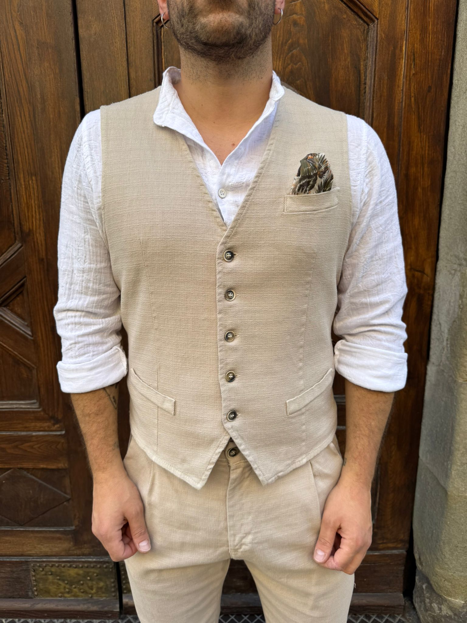 Gilet completo Paul di 3.9 beige