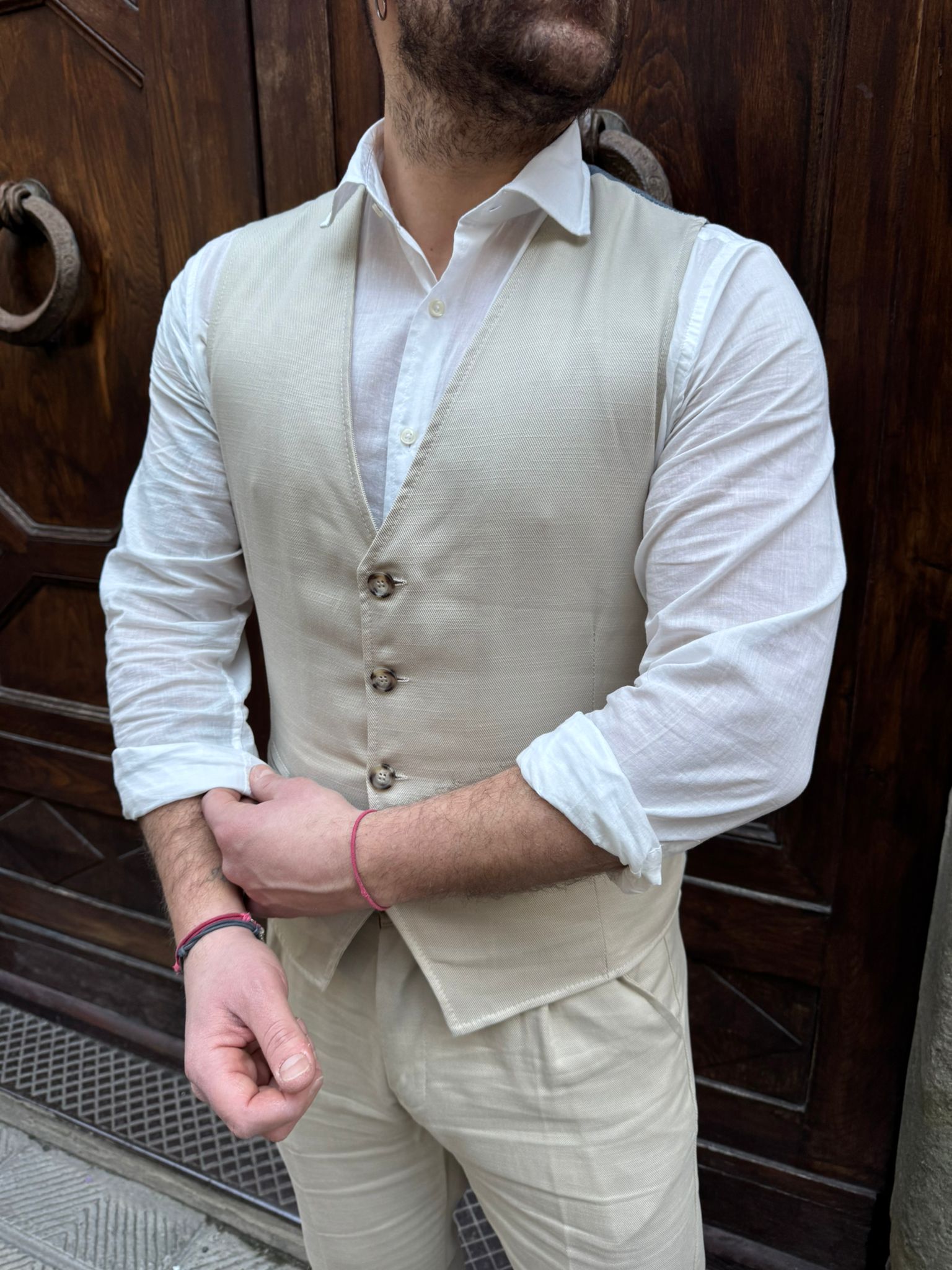 Gilet completo Paris beige