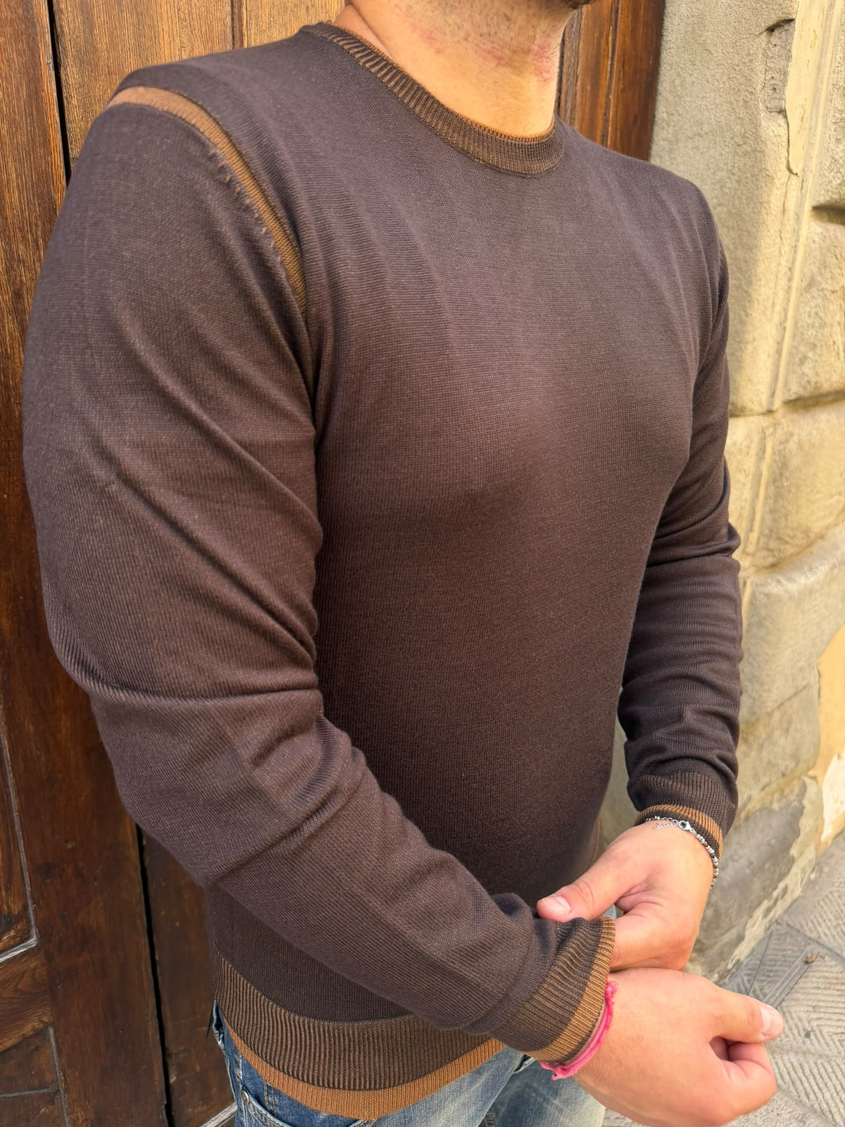 Maglioncino Eddy tabacco di Hamaki-Ho