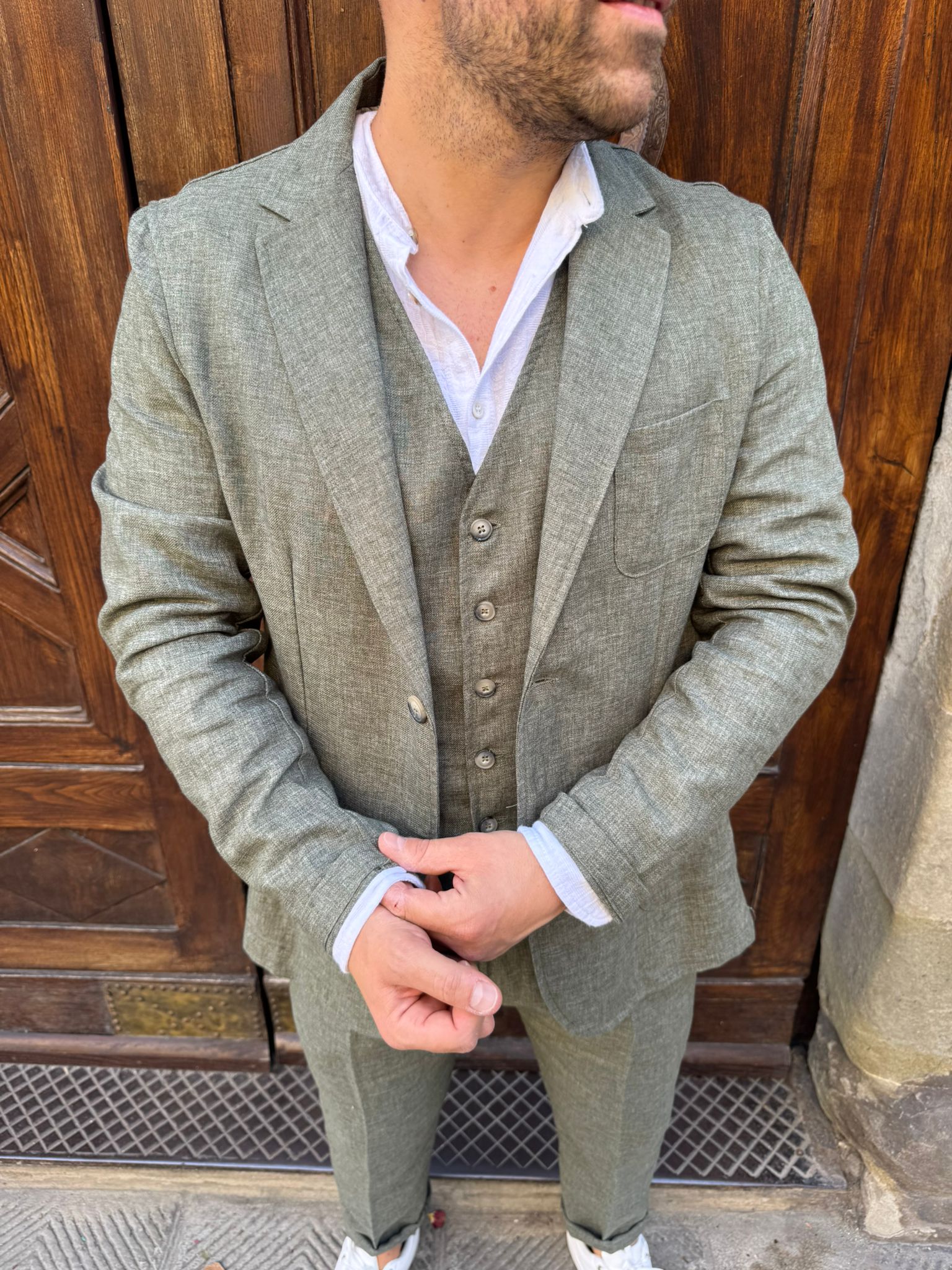 Giacca completo Roger verde di 3.9