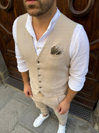Gilet completo Paul di 3.9 beige