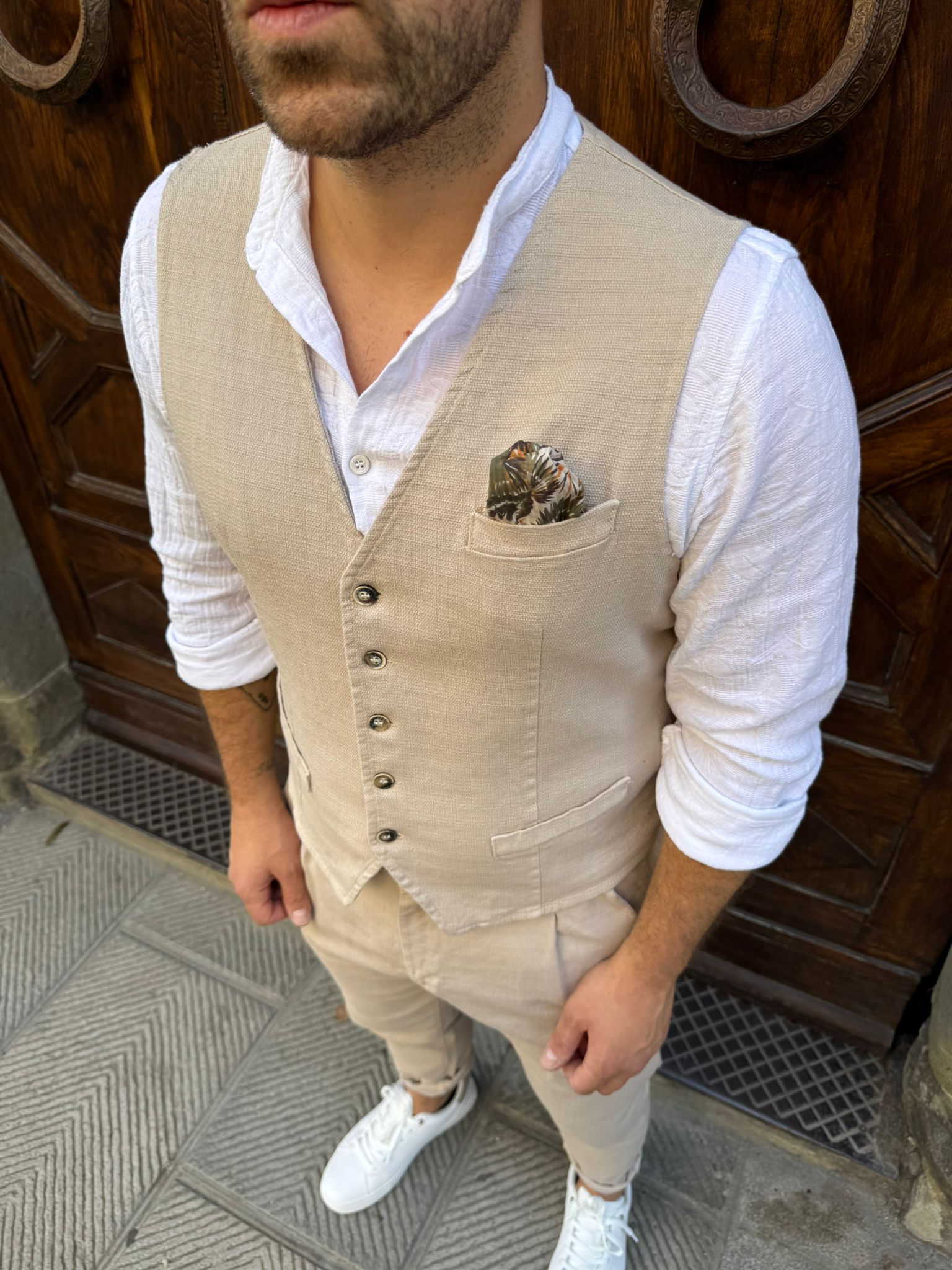 Gilet completo Paul di 3.9 beige