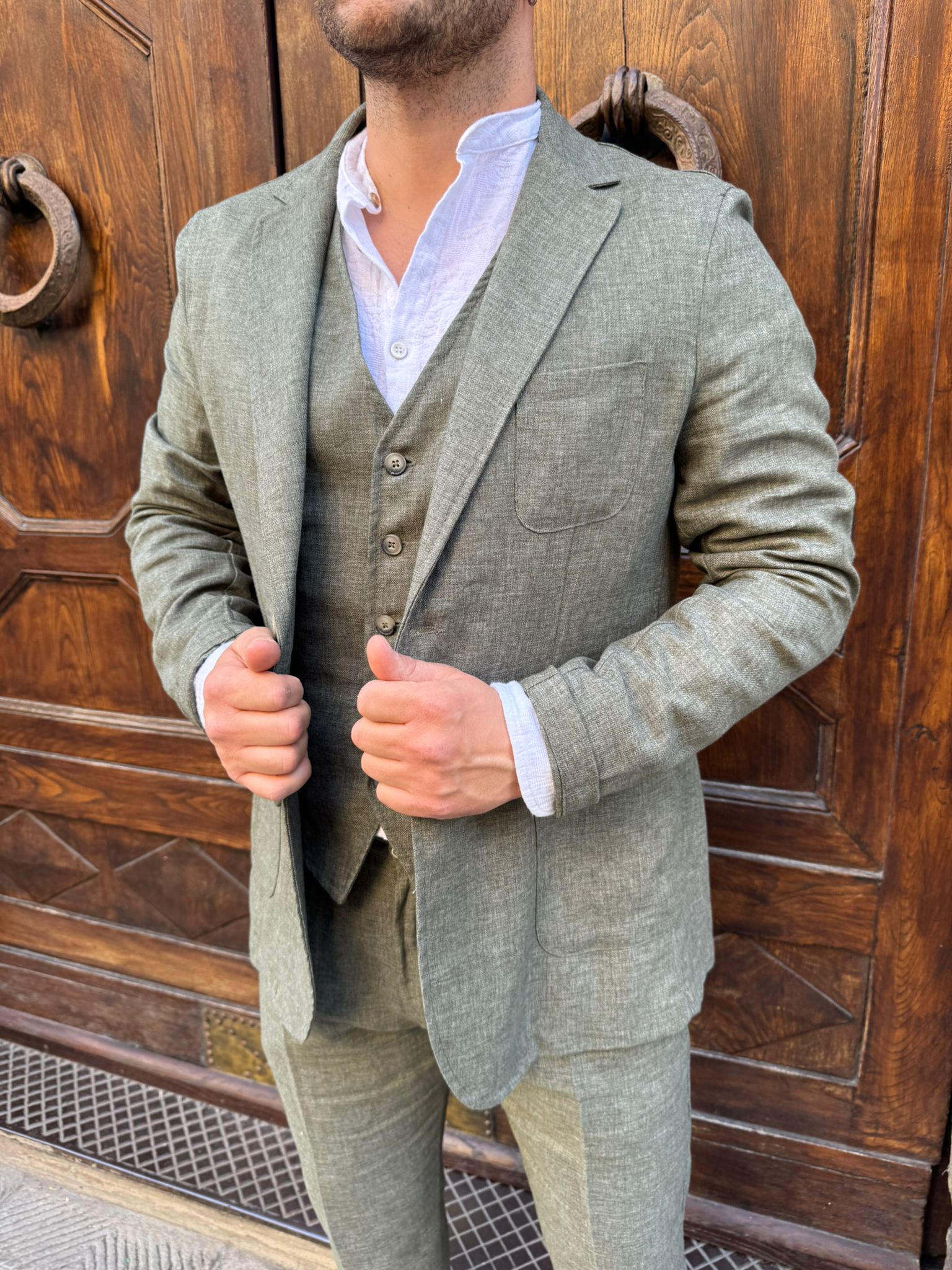 Giacca completo Roger verde di 3.9