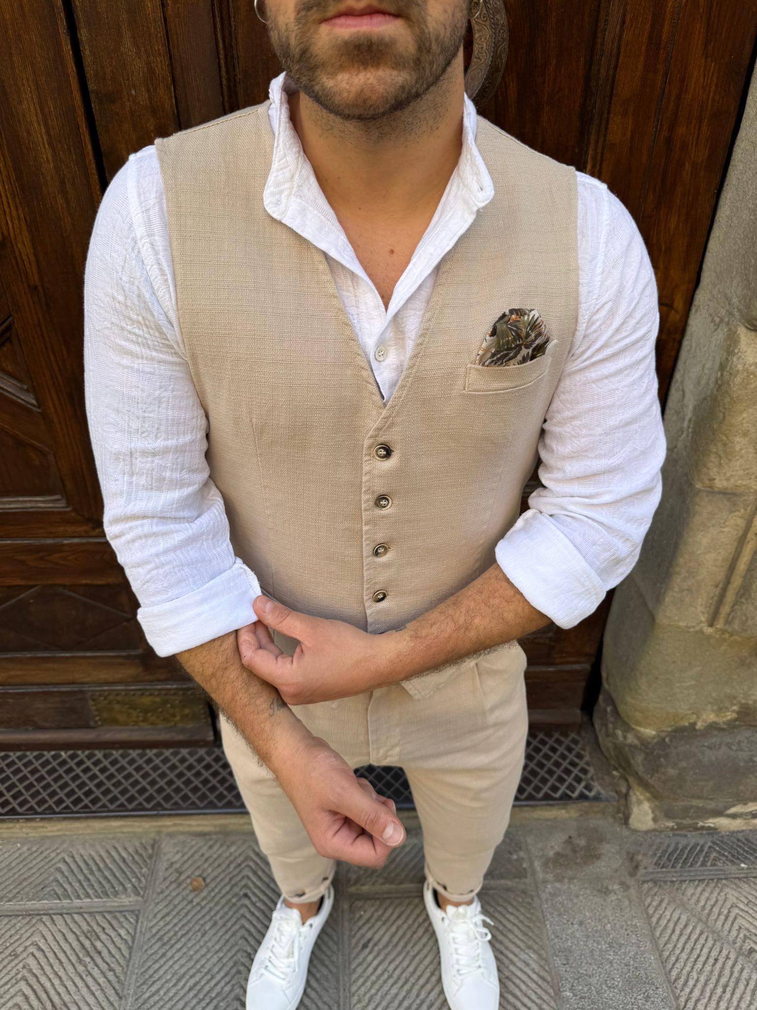 Gilet completo Paul di 3.9 beige