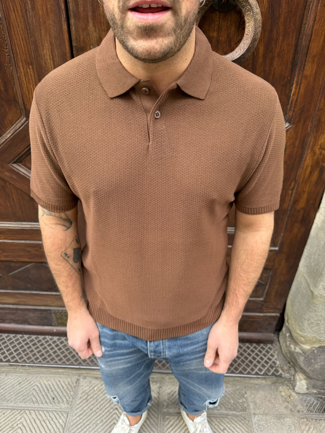 Polo Frank tabacco di 3.9