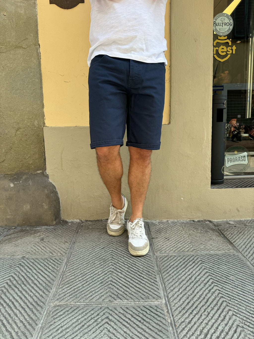 Bermuda Bulldenim blu di Tiffosi